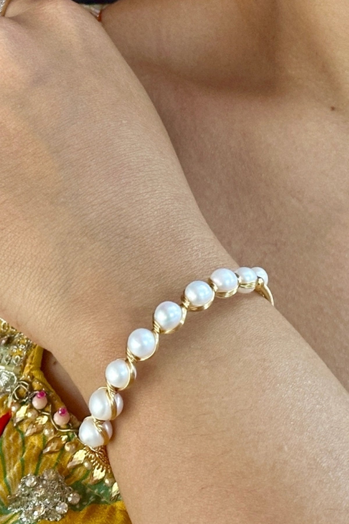 Buy White Freshwater Pearl Bracelet for women by J Pearls online available at scrollnshops
