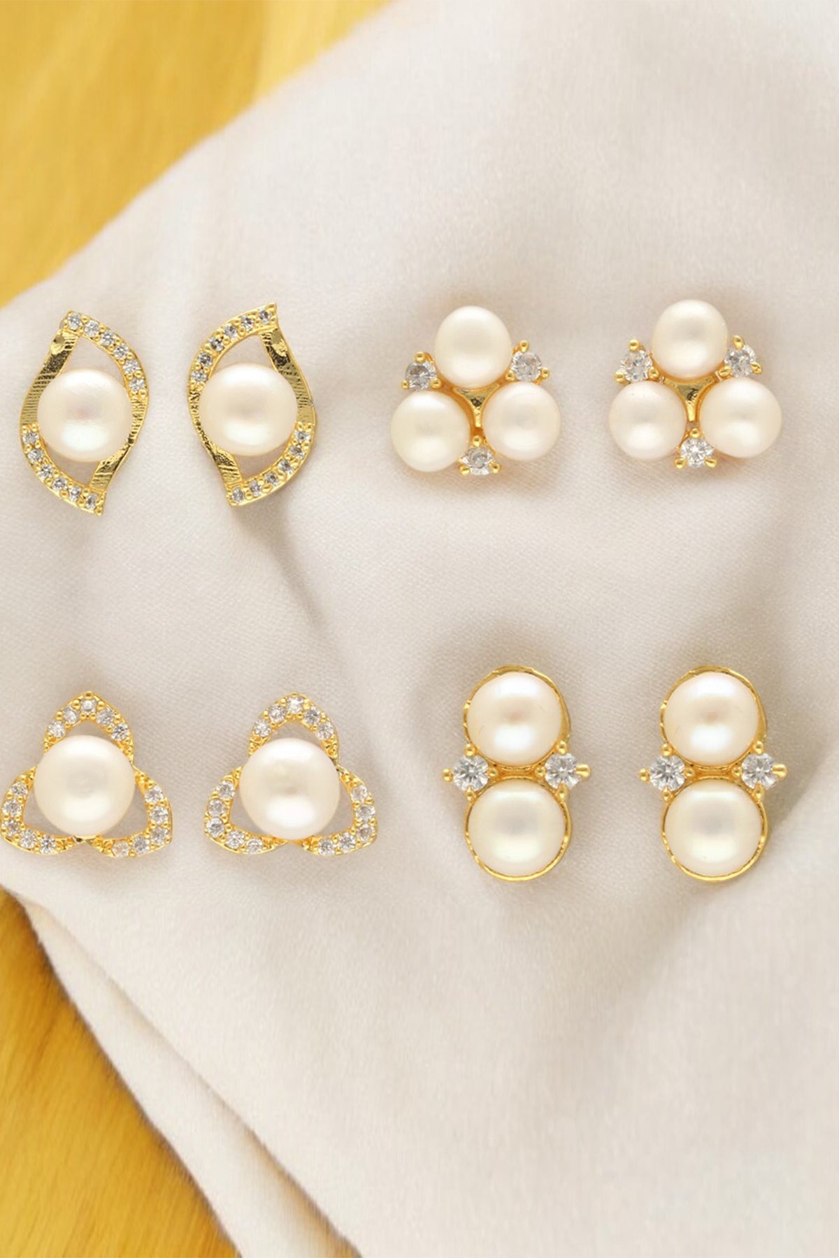 Buy White Freshwater Pearl Earring for women by J Pearls online available at scrollnshops