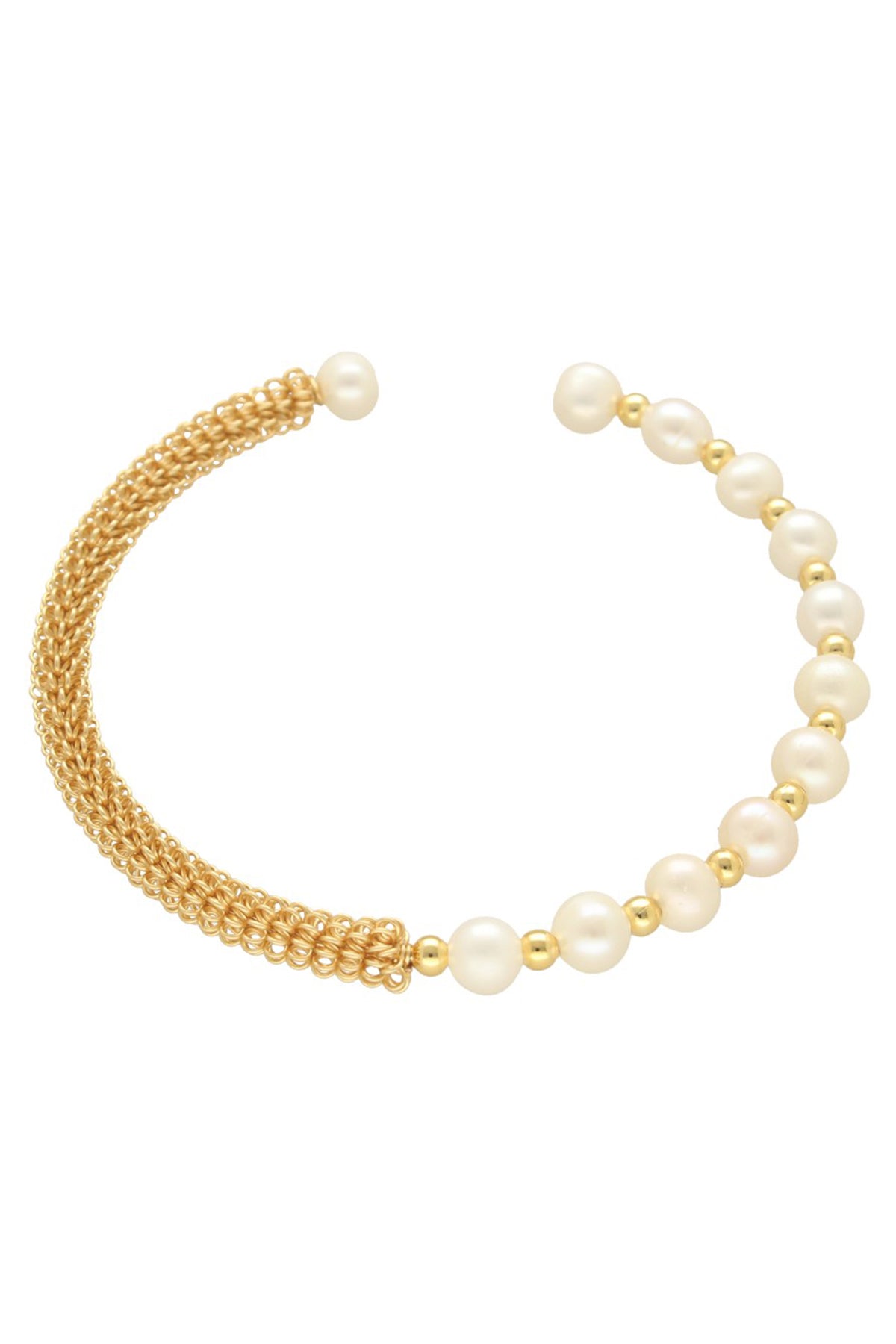 White Freshwater Round Bracelet