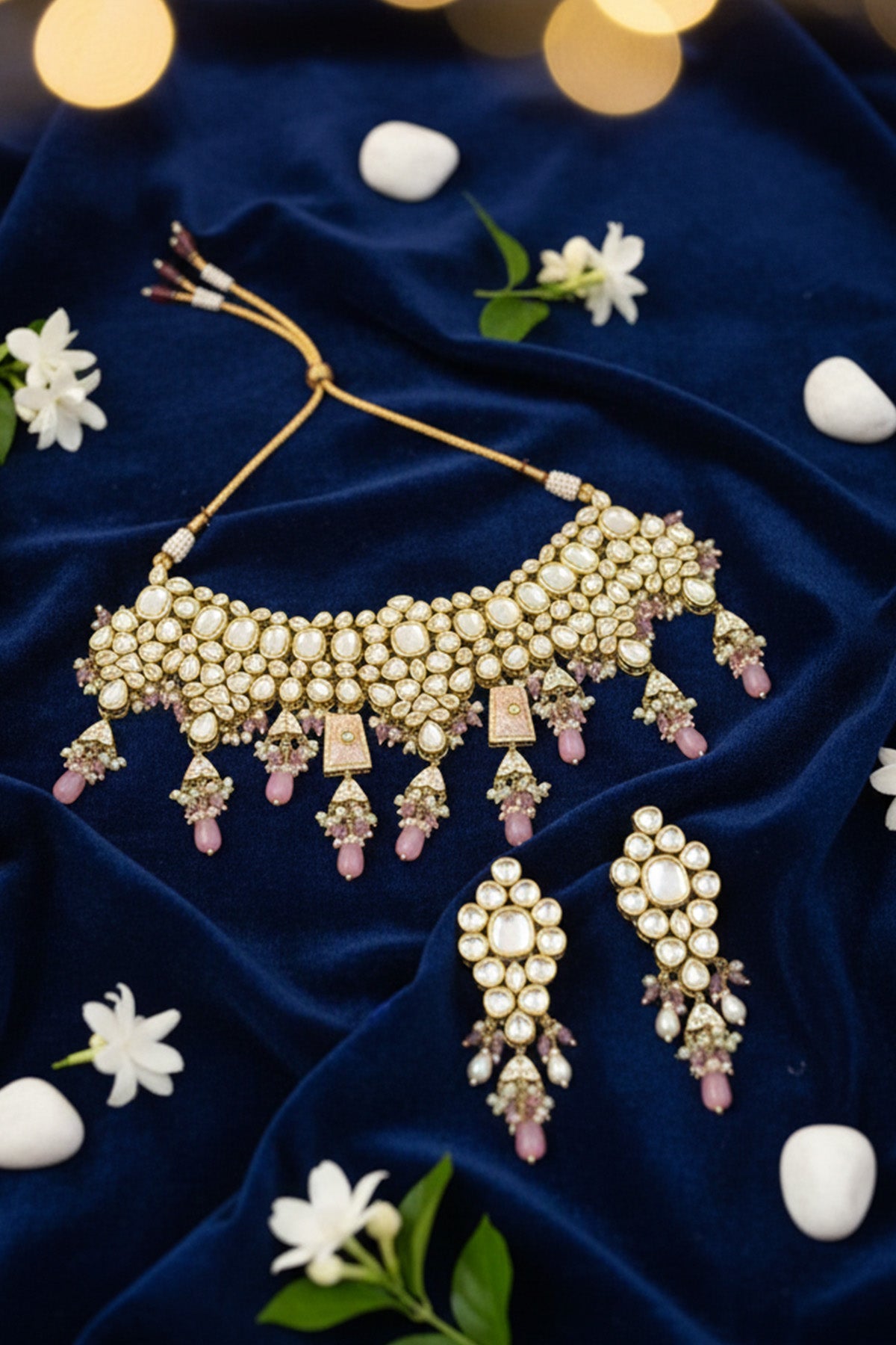 Buy White Gold Chand Jewellery Set for women by Inko & Co online available at scrollnshops
