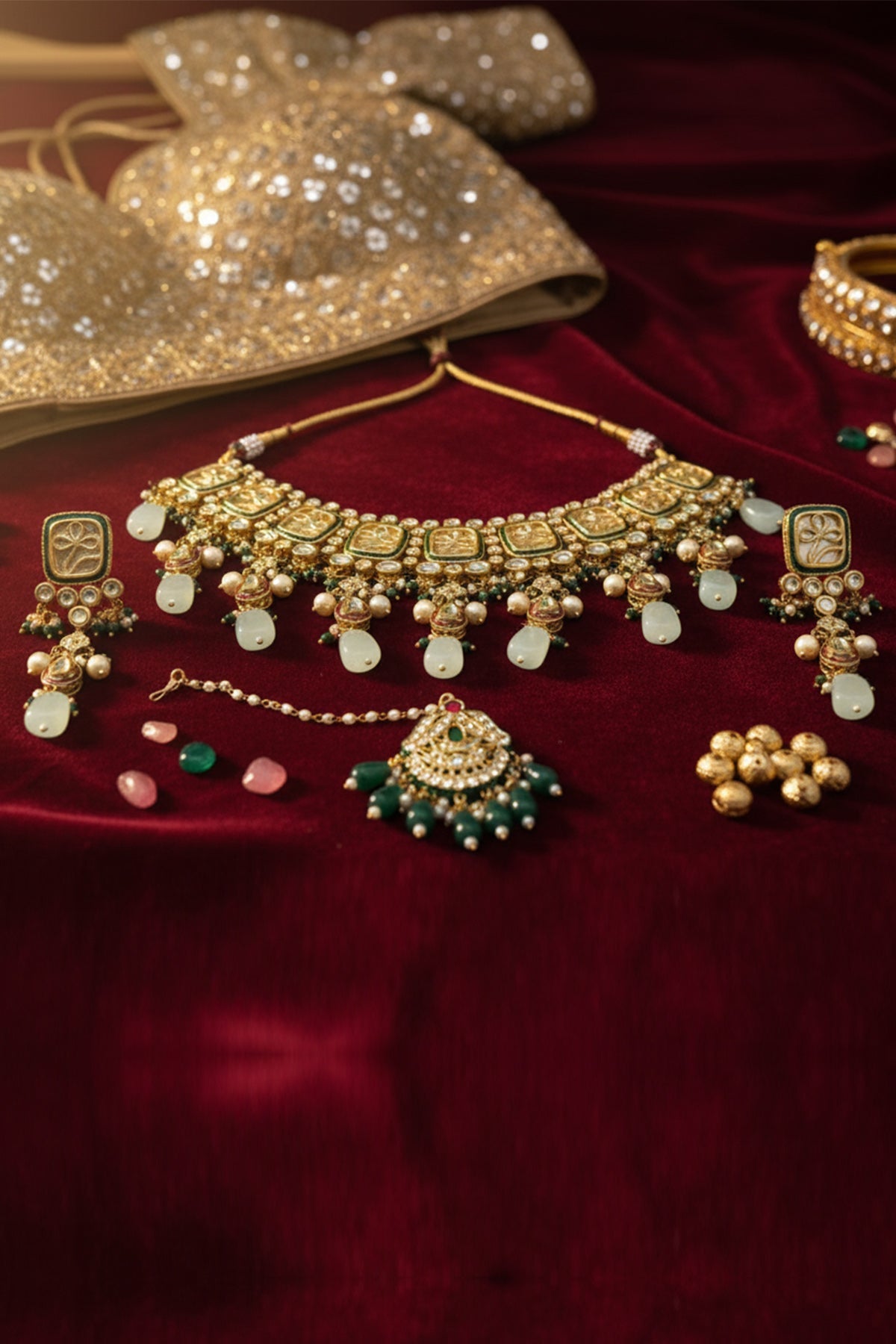 Buy White Gold Drop Jewellery Set for women by Inko & Co online available at scrollnshops