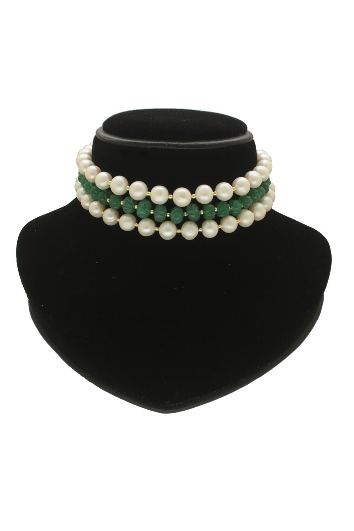 White Green Alloy Necklace Set