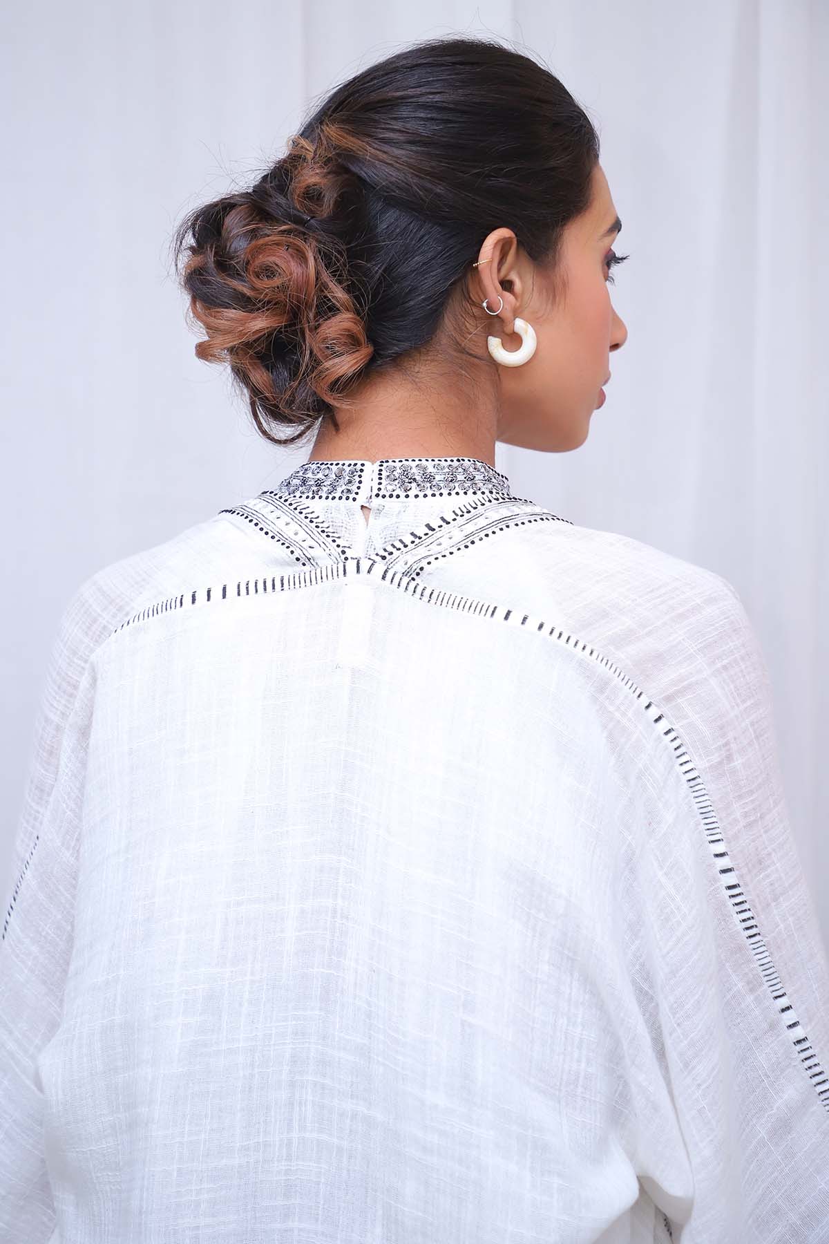 White Halter Neck Mini Dress