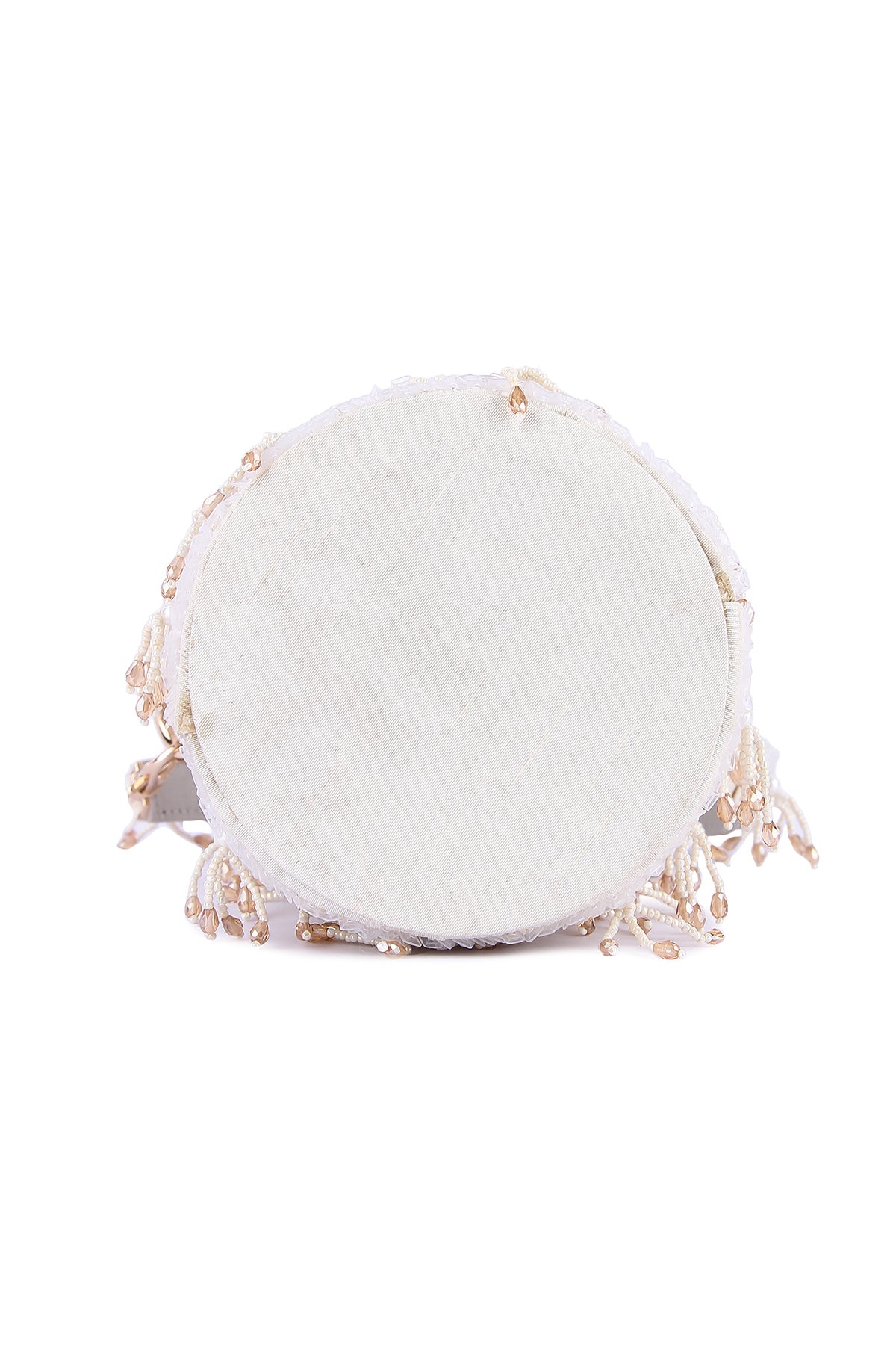 White Hand Embroidered Potli