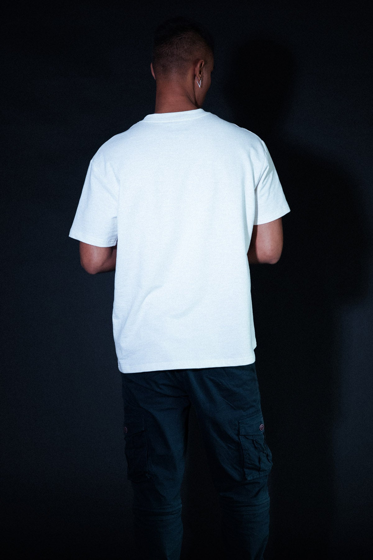 White Hand Embroidered T-Shirt