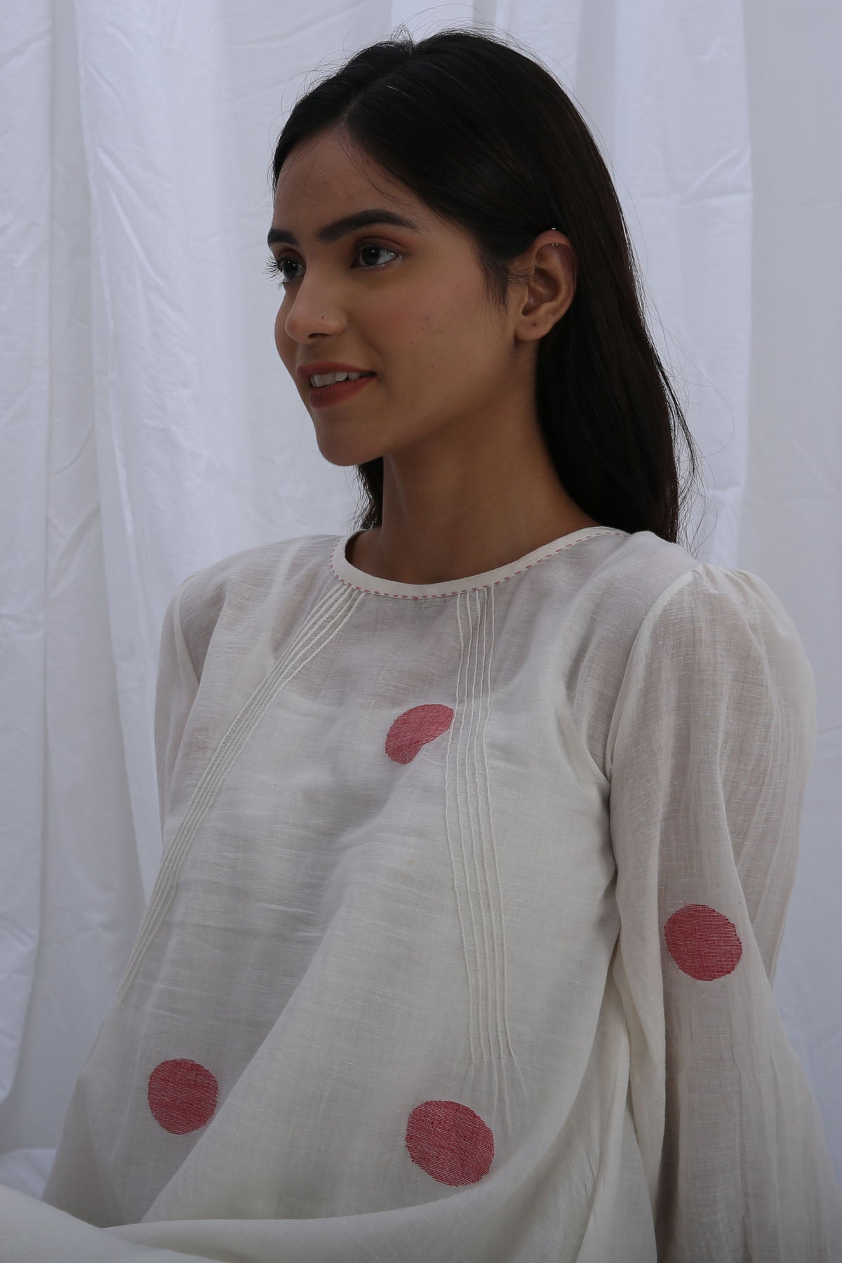 White Handloom Cotton Dress