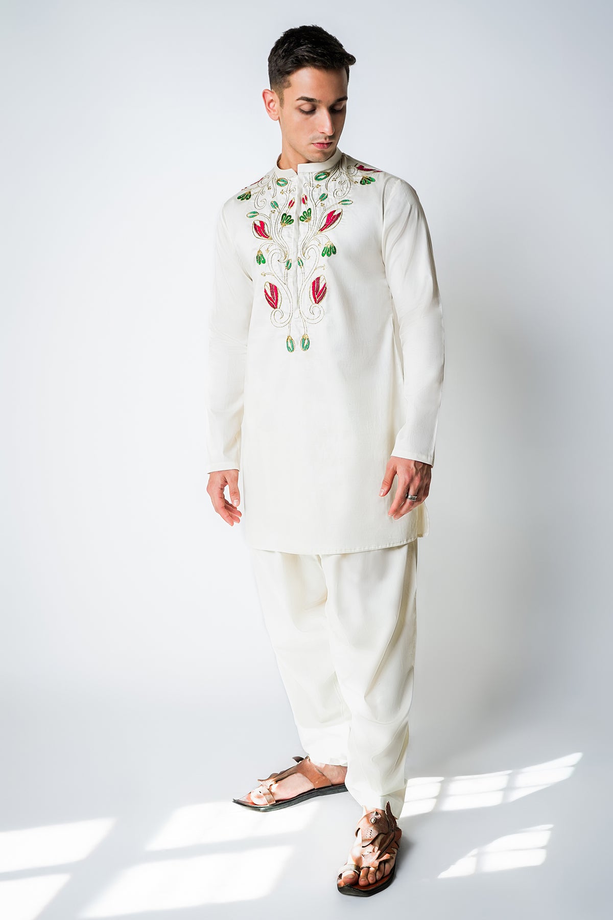 White Handwork Kurta & Pants