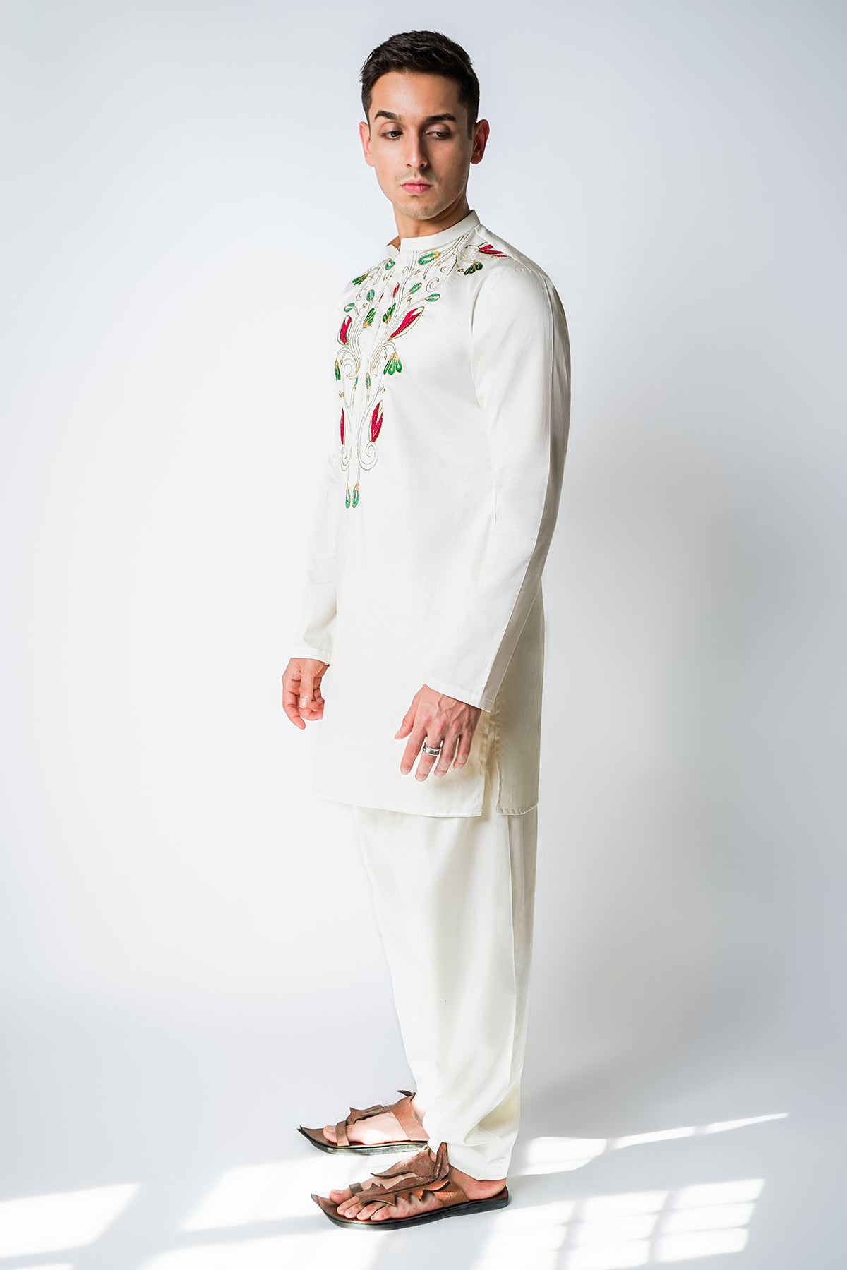 White Handwork Kurta & Pants