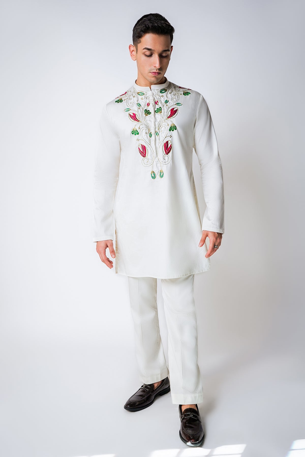 Buy White Handwork Kurta & Pants for men by House of Sheriff online available at scrollnshops
