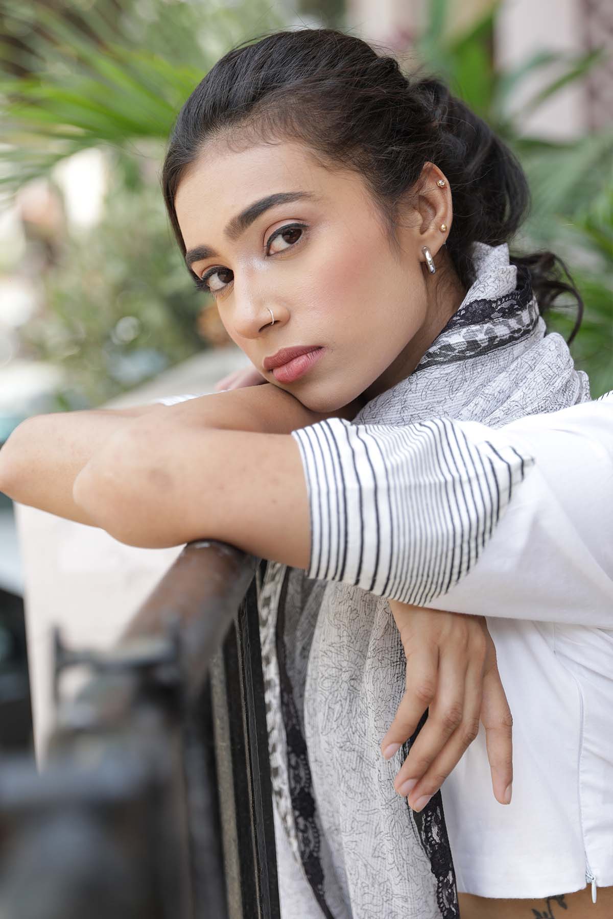 White Kota Doria Saree & Blouse