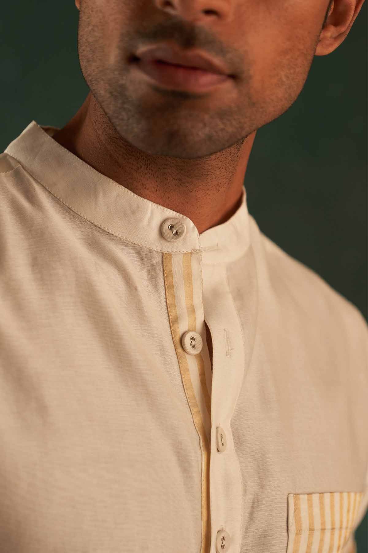 White Kurta Set & Nehru Jacket