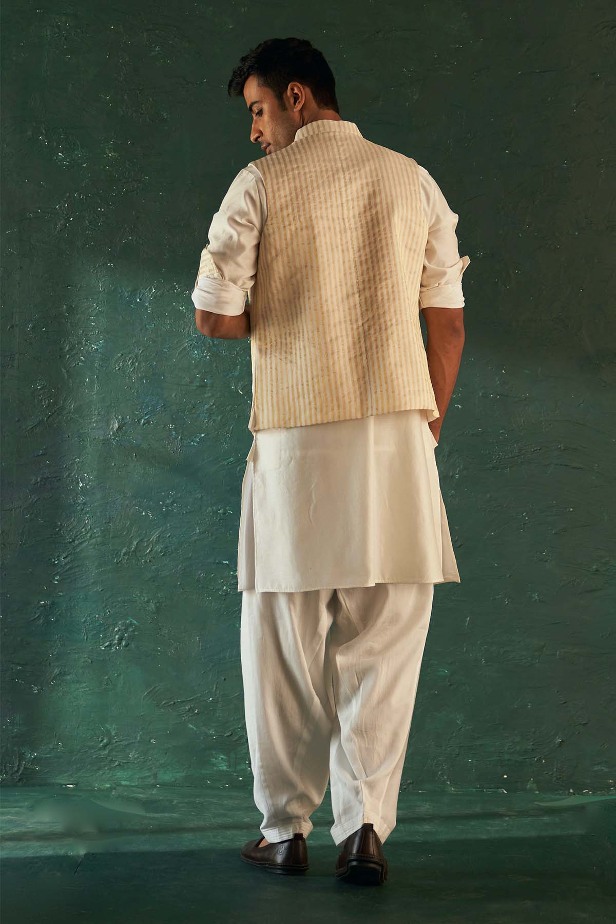 White Kurta Set & Nehru Jacket