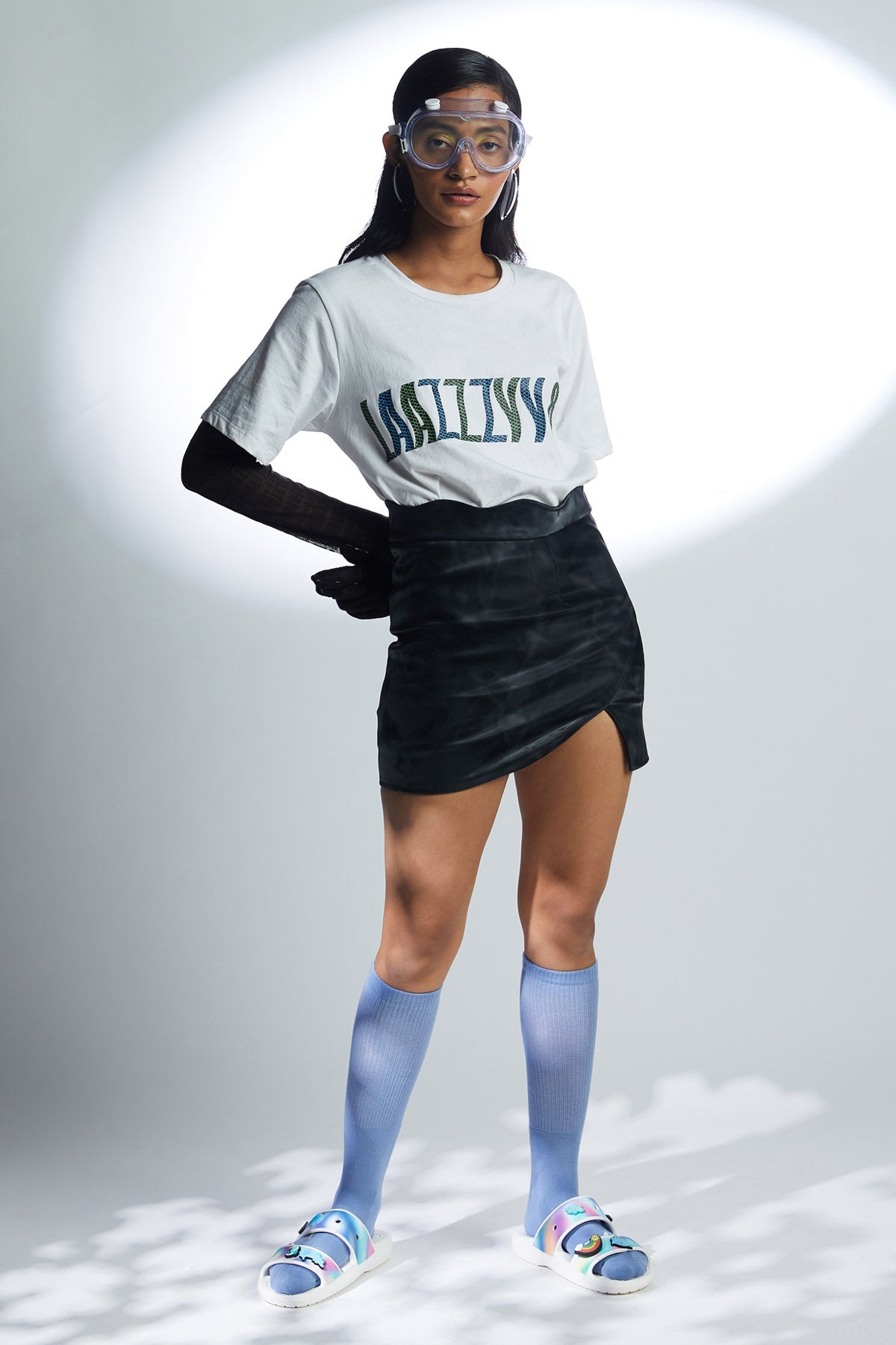 White Lazzy8 Print T-shirt for women