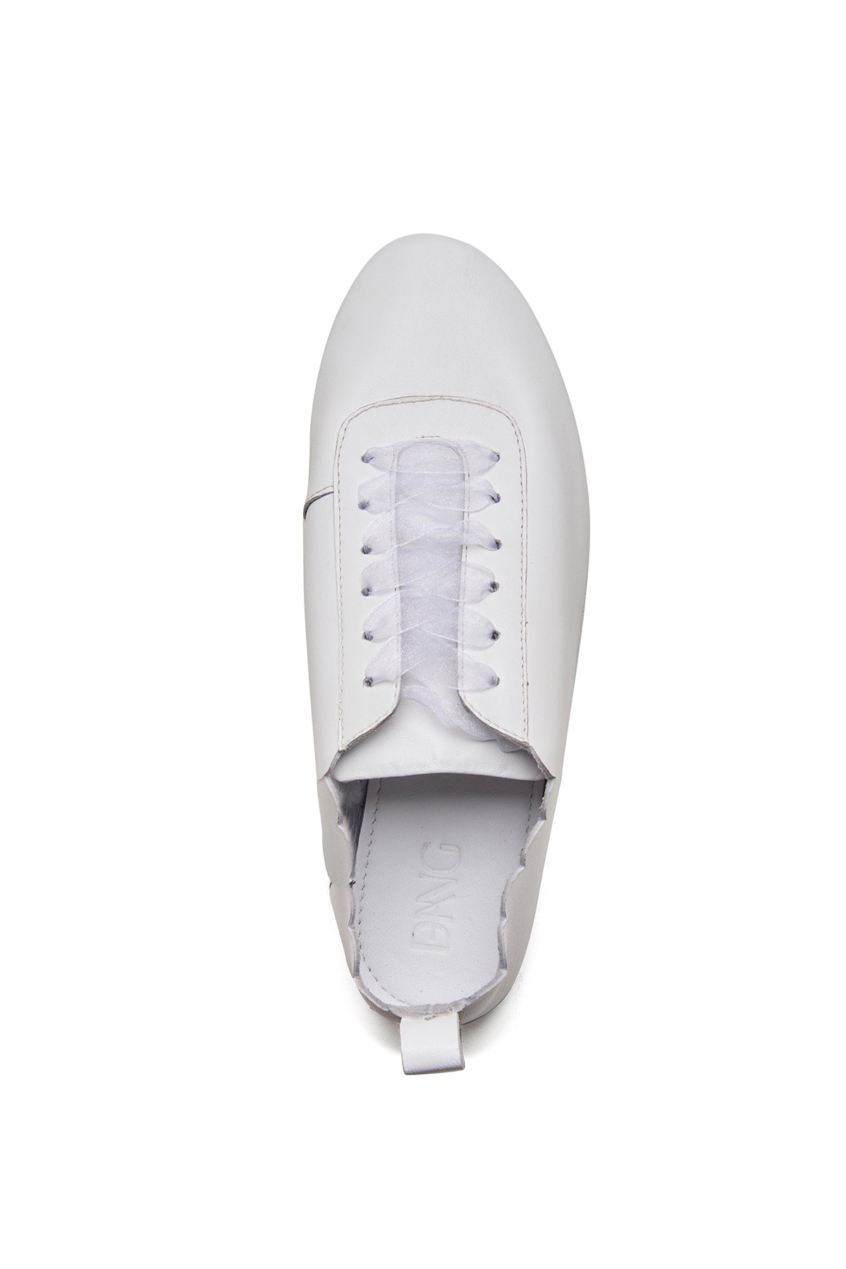 White Leather Lace Sneakers