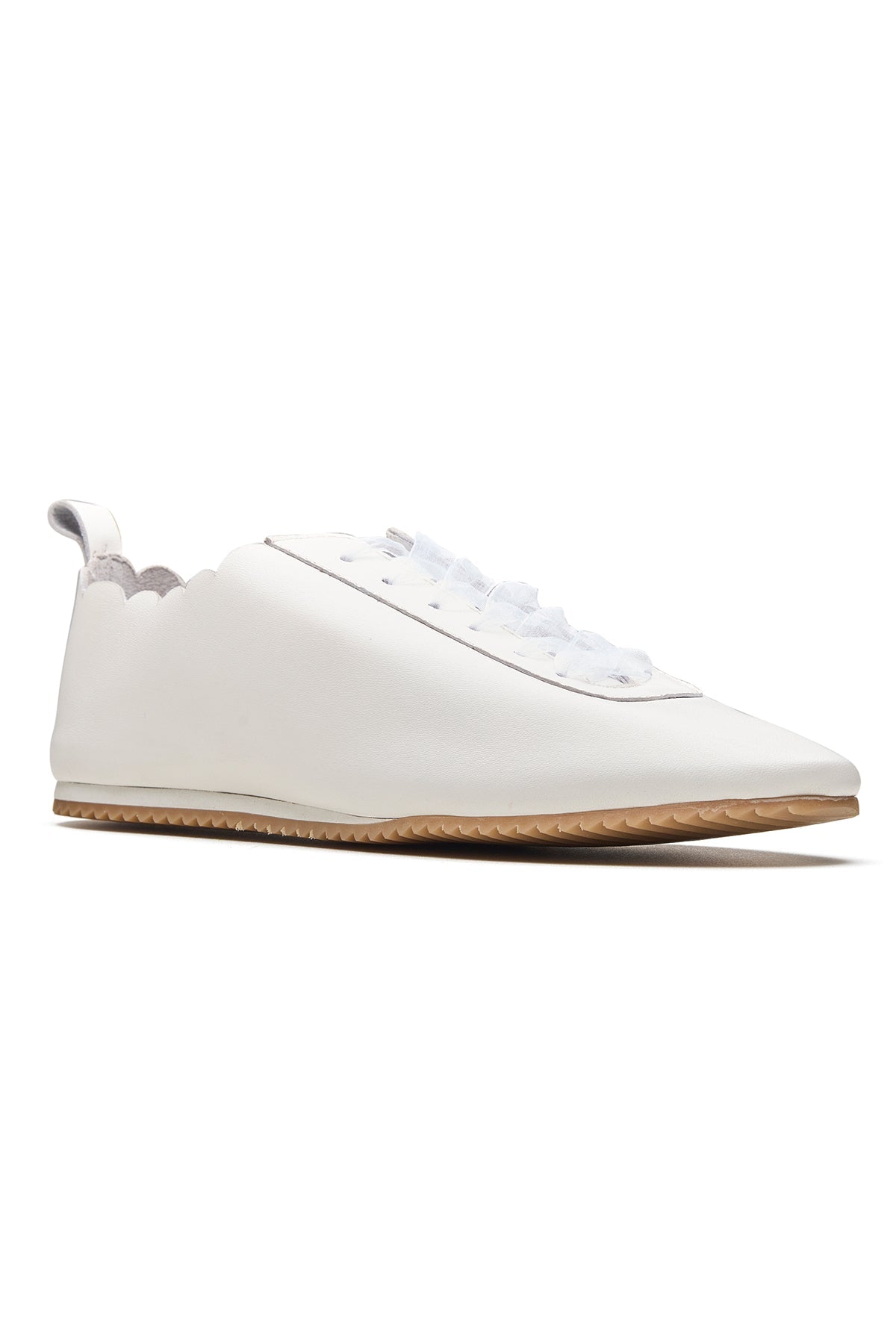 Buy White Leather Lace Sneakers by Dang Shoes for Women online at ScrollnShops