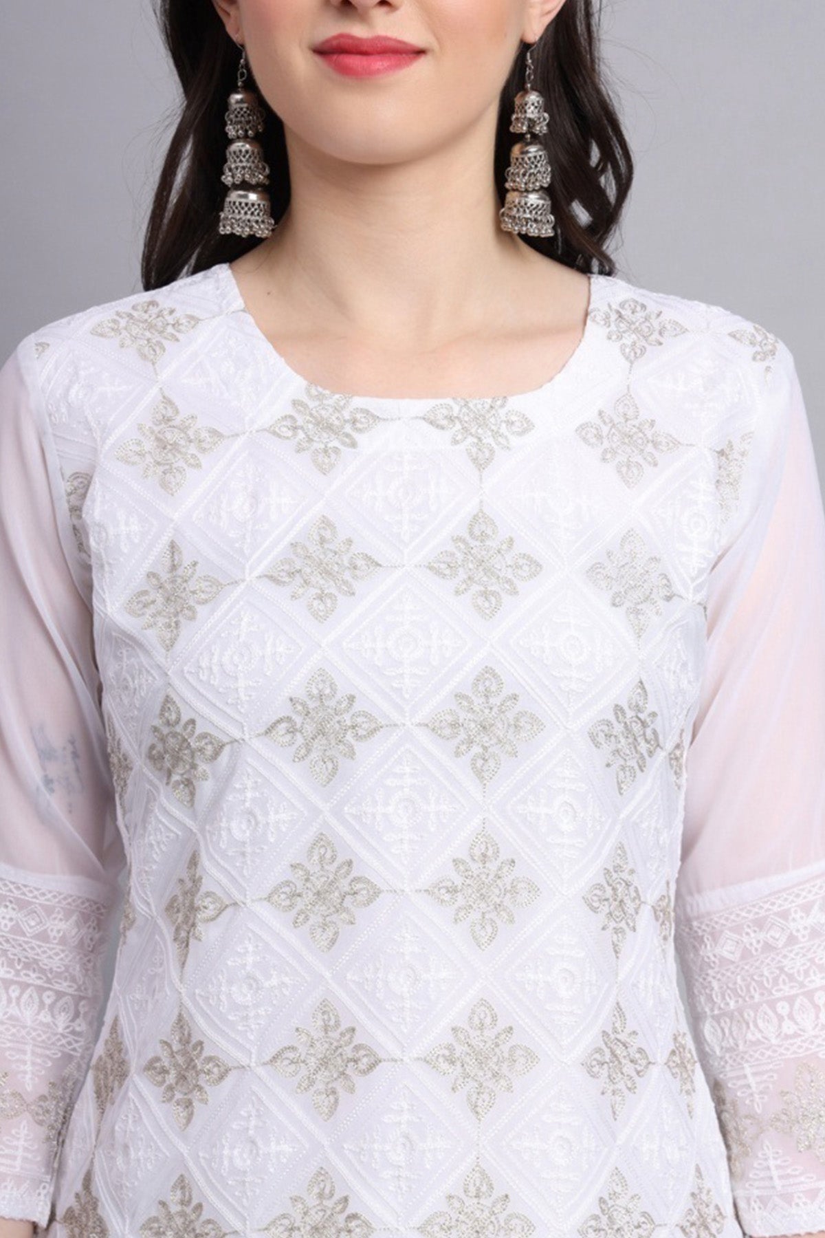 White Lucknowi Chikankari Kurta
