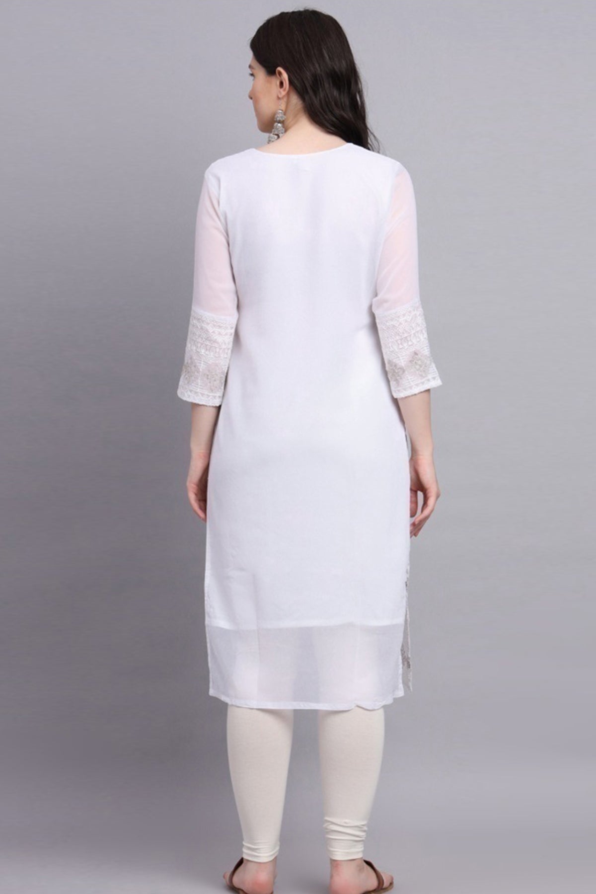White Lucknowi Chikankari Kurta