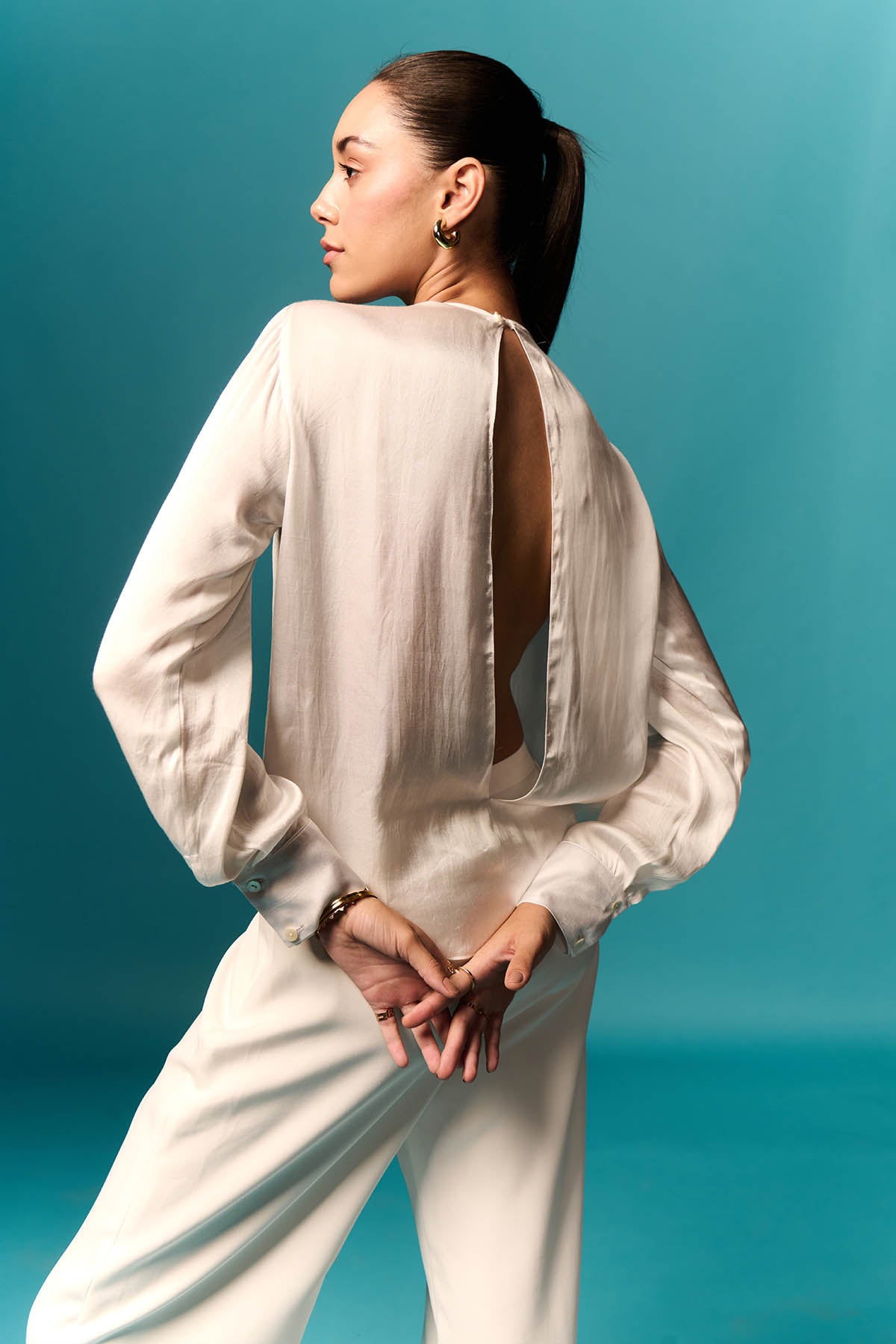 White Modal Knot Top & Pants