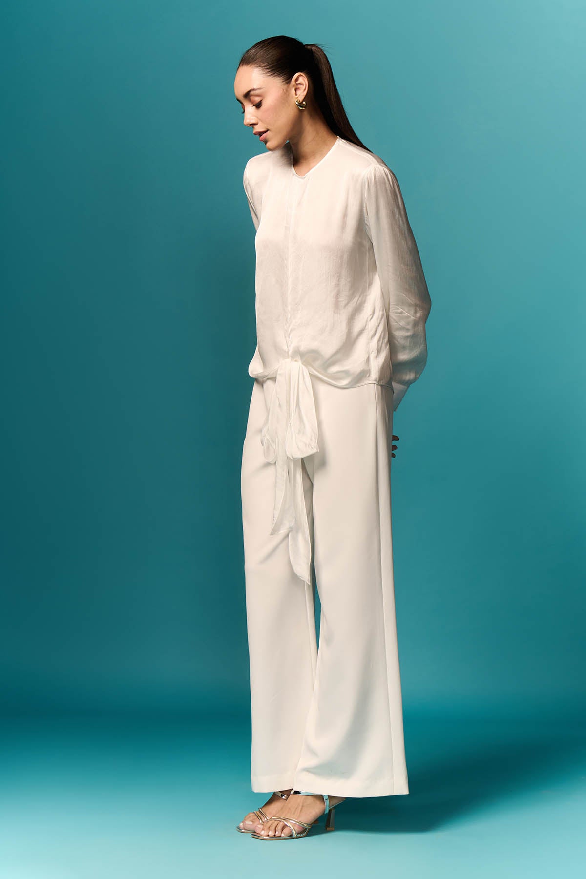 White Modal Knot Top & Pants