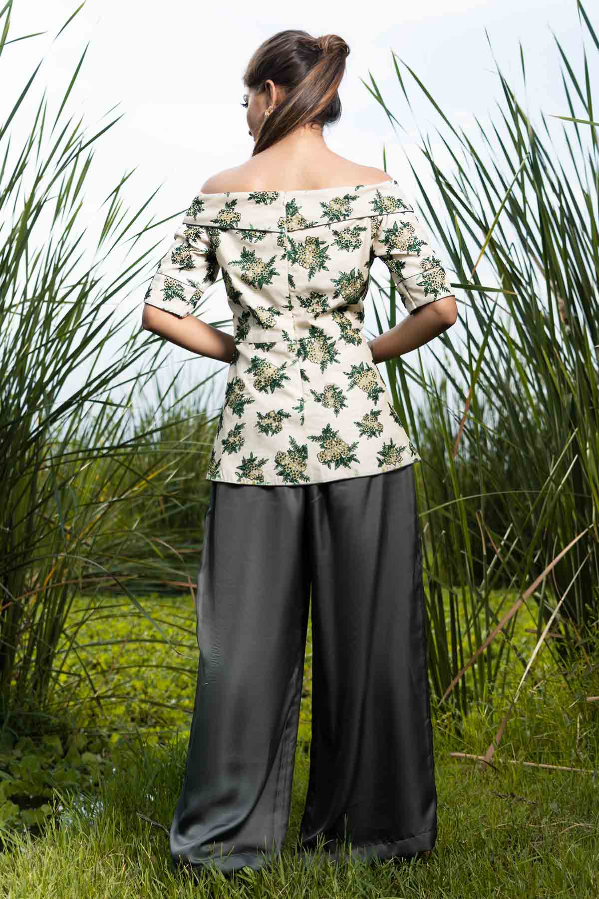 White Off-Shoulder Top & Pants