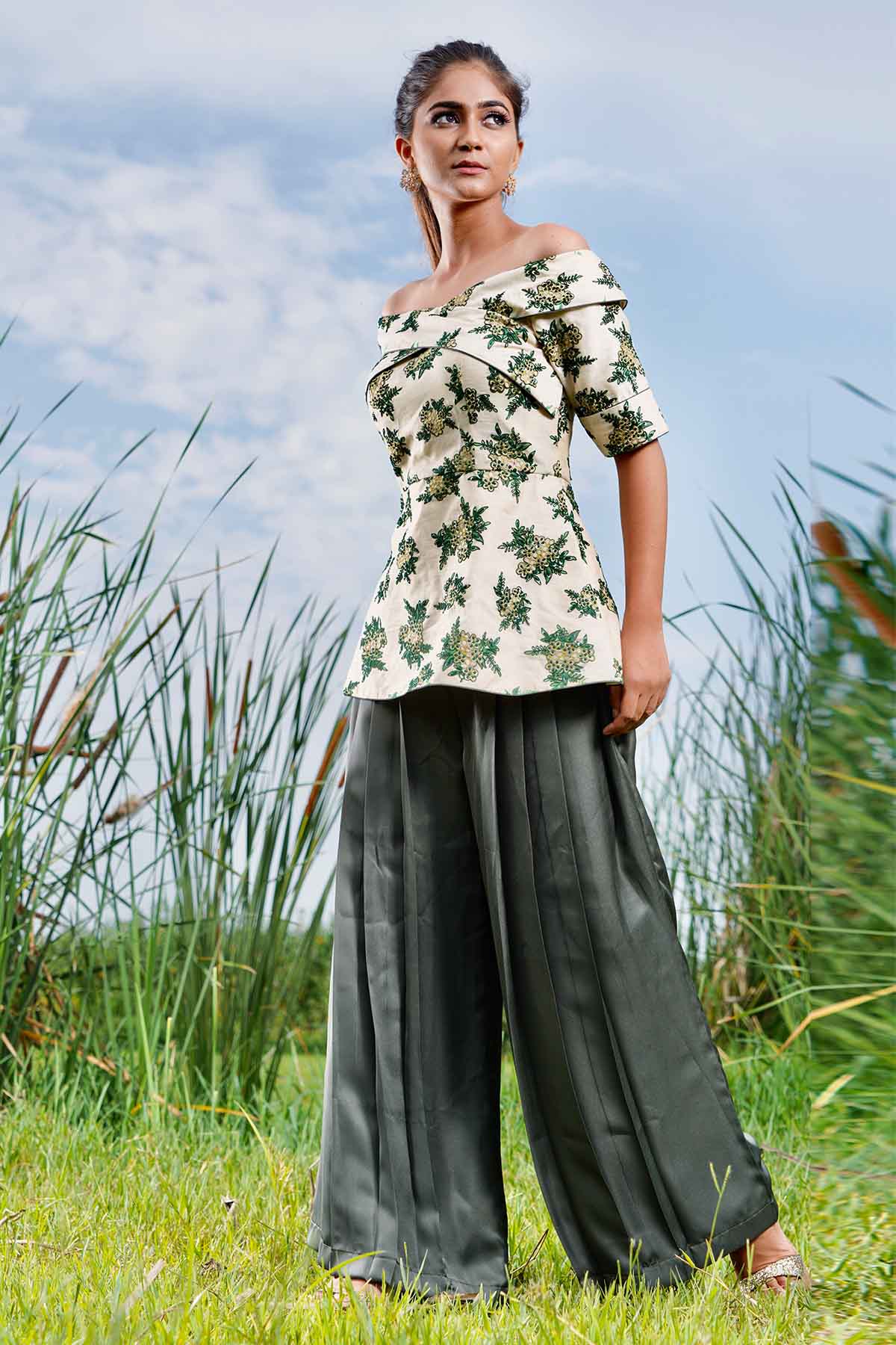 White Off-Shoulder Top & Pants