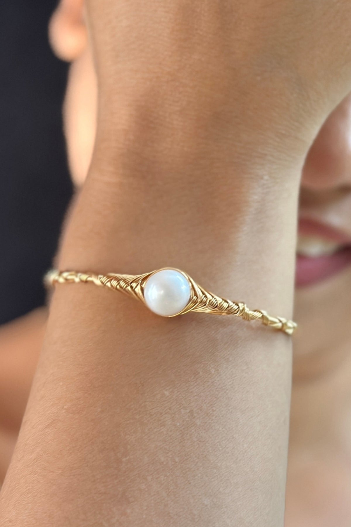 Buy White Oval Freshwater Bracelet for women by J Pearls online available at scrollnshops