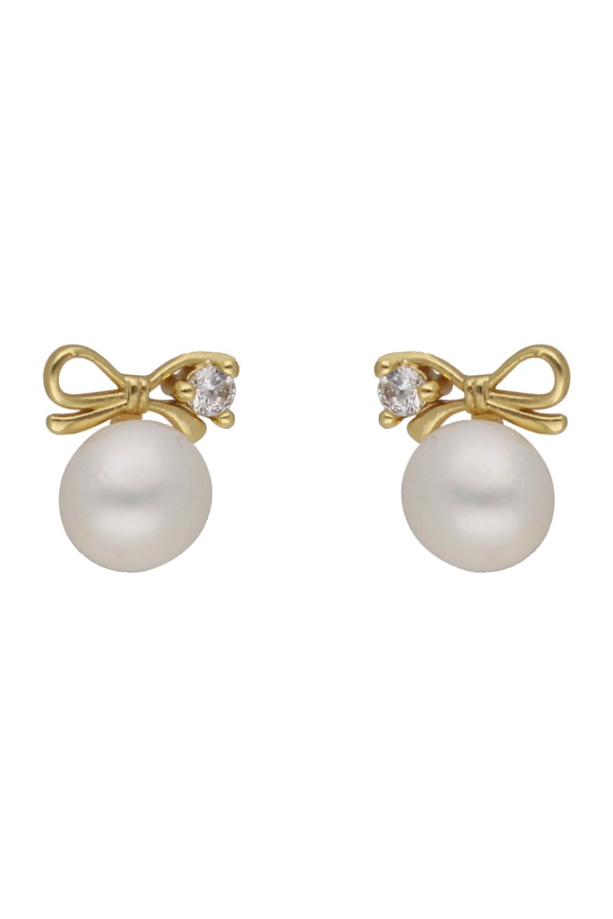White Oval Shape Stud Earring