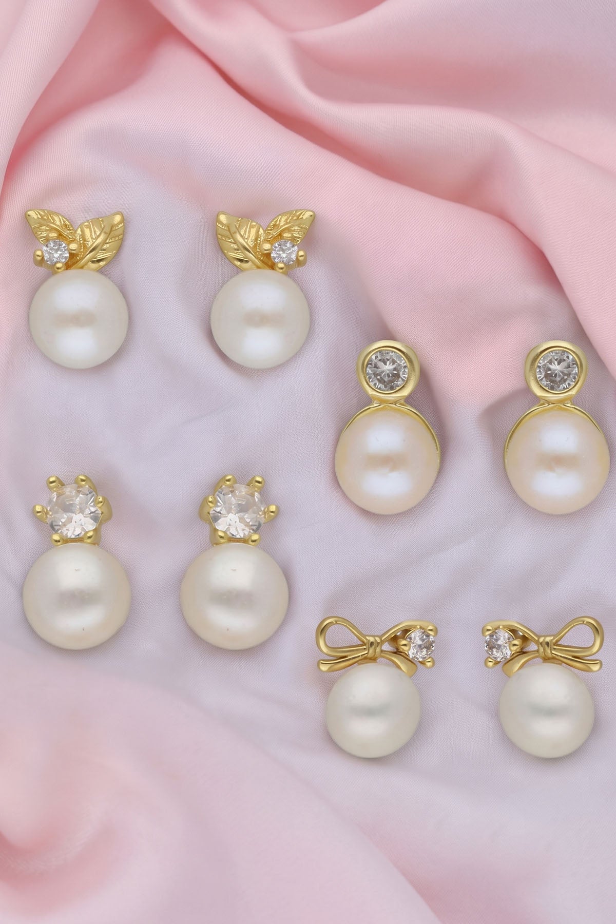 Buy White Oval Shape Stud Earring for women by J Pearls online available at scrollnshops