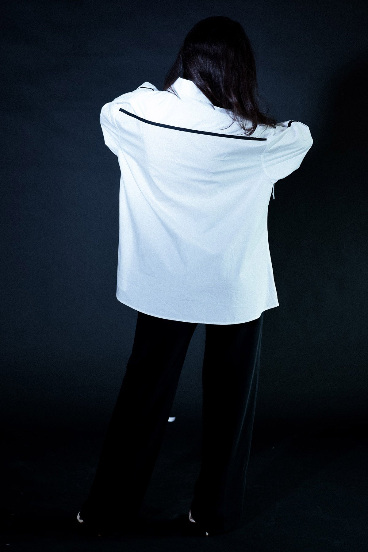 White Peacock Embroidered Shirt