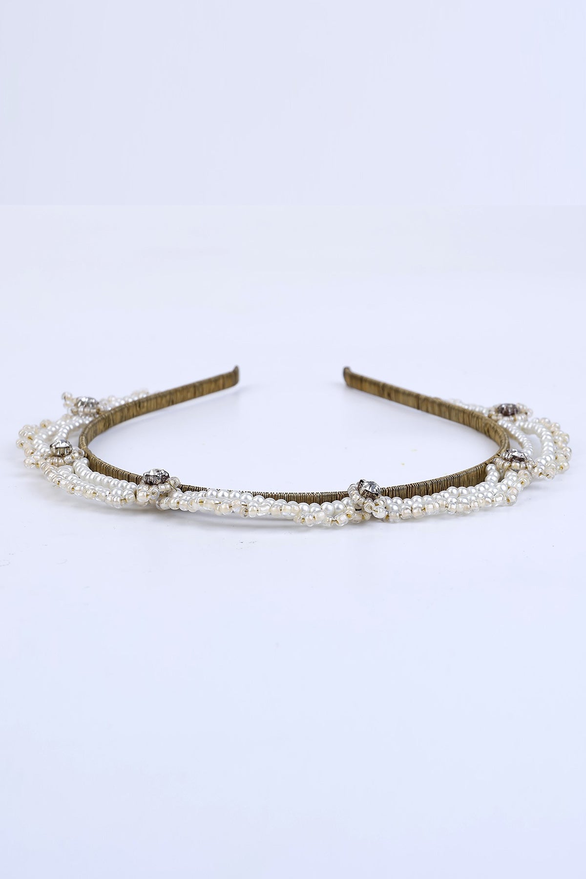 Buy White Pearl Embellished Hairband by Choko for women online at ScrollnShops