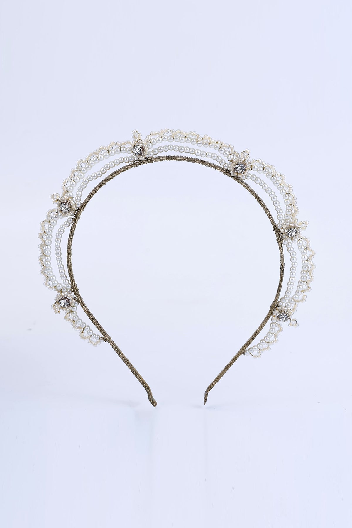 White Pearl Embellished Hairband
