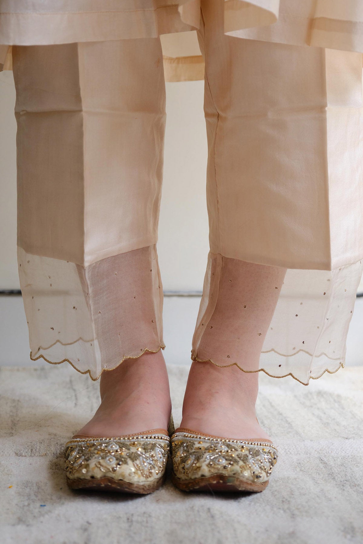 White Pintuck Detail Co-ord Set