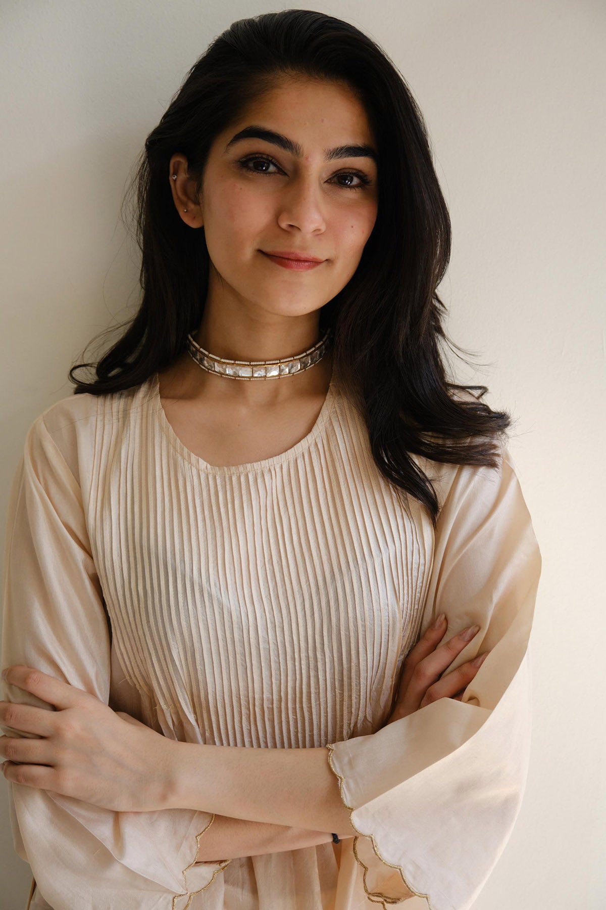 White Pintuck Detail Co-ord Set