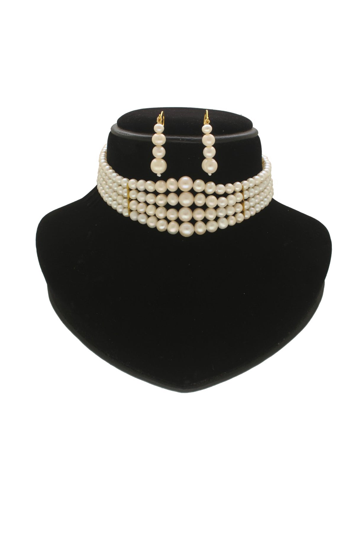 White Potato Cubic Choker Set