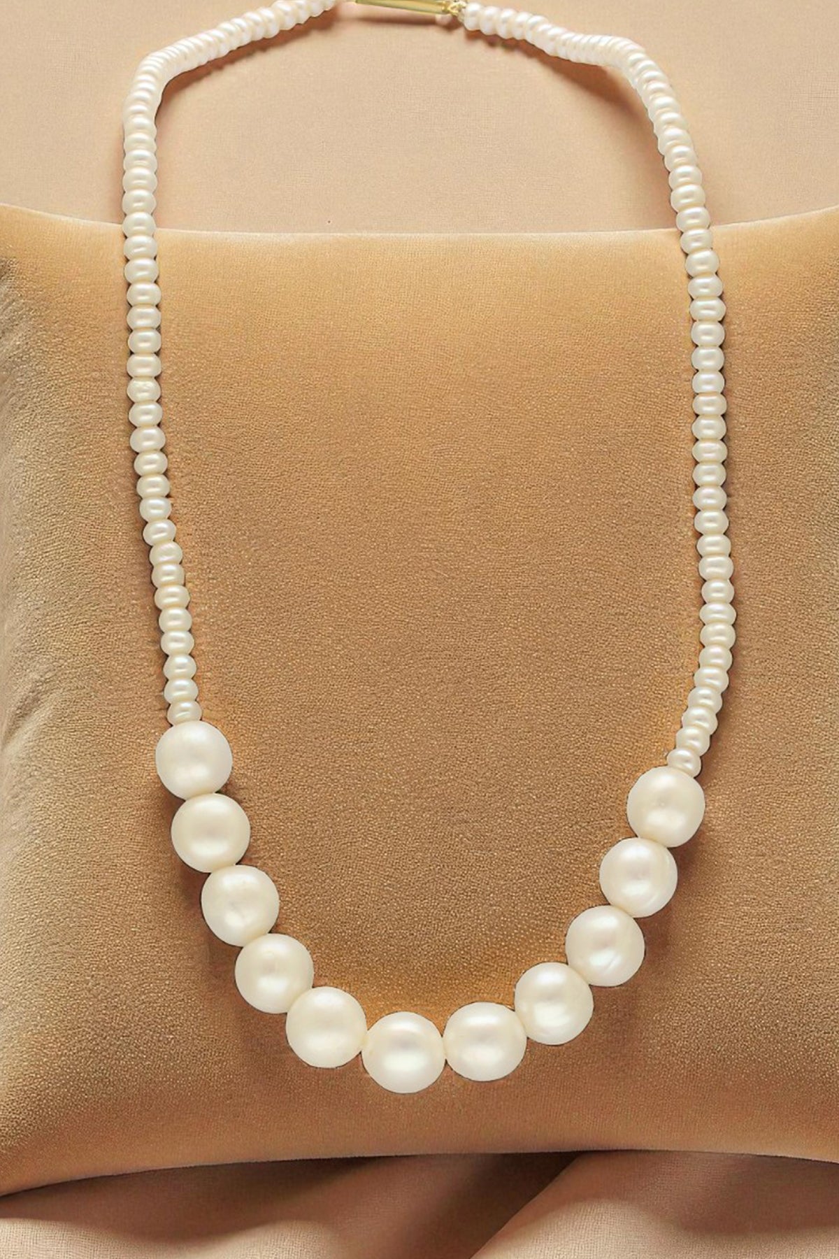 Buy White Potato Shape Necklace Set for women by J Pearls online available at scrollnshops