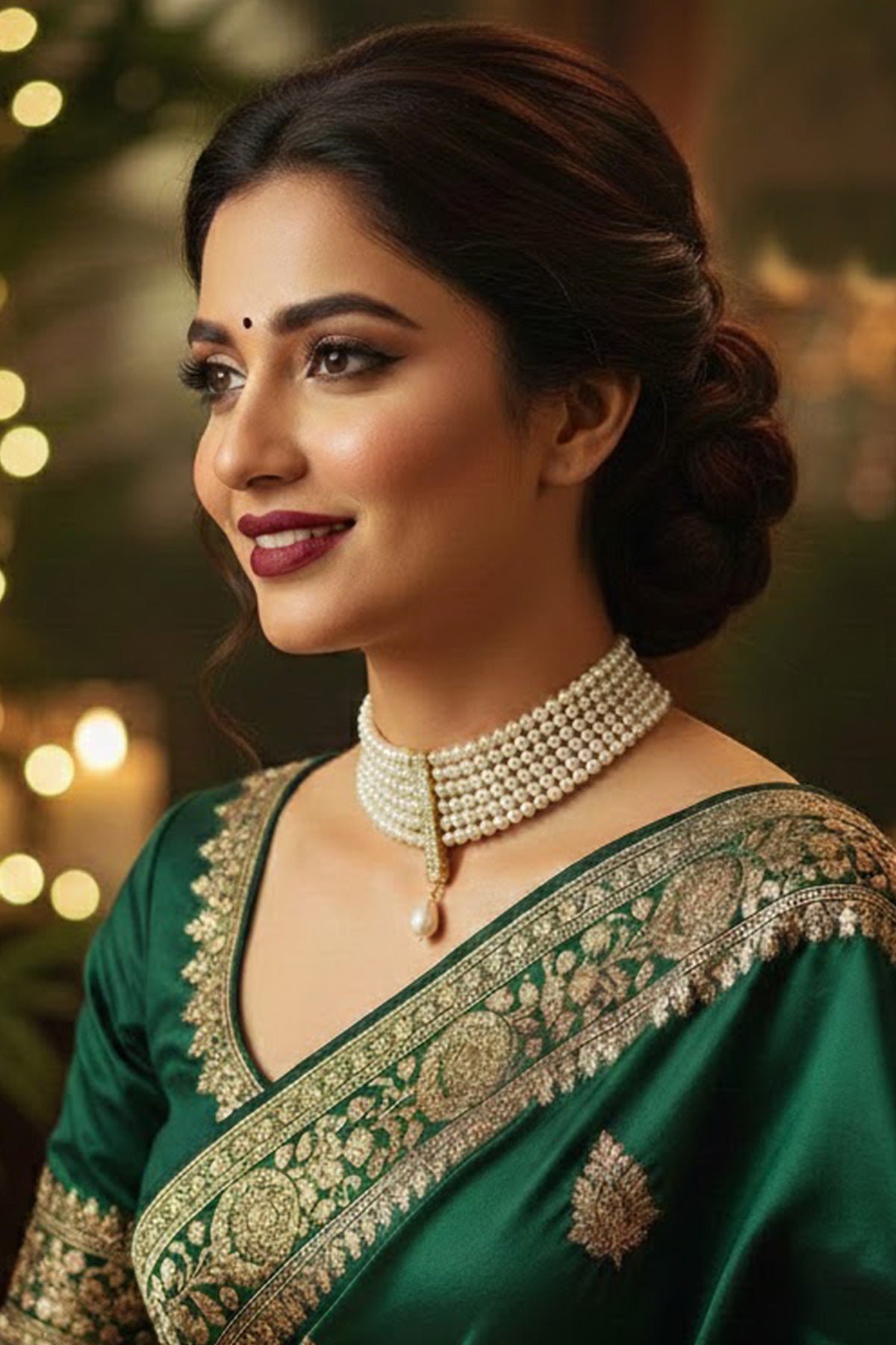 Buy White Potato Shaped Choker Set for women by J Pearls online available at scrollnshops