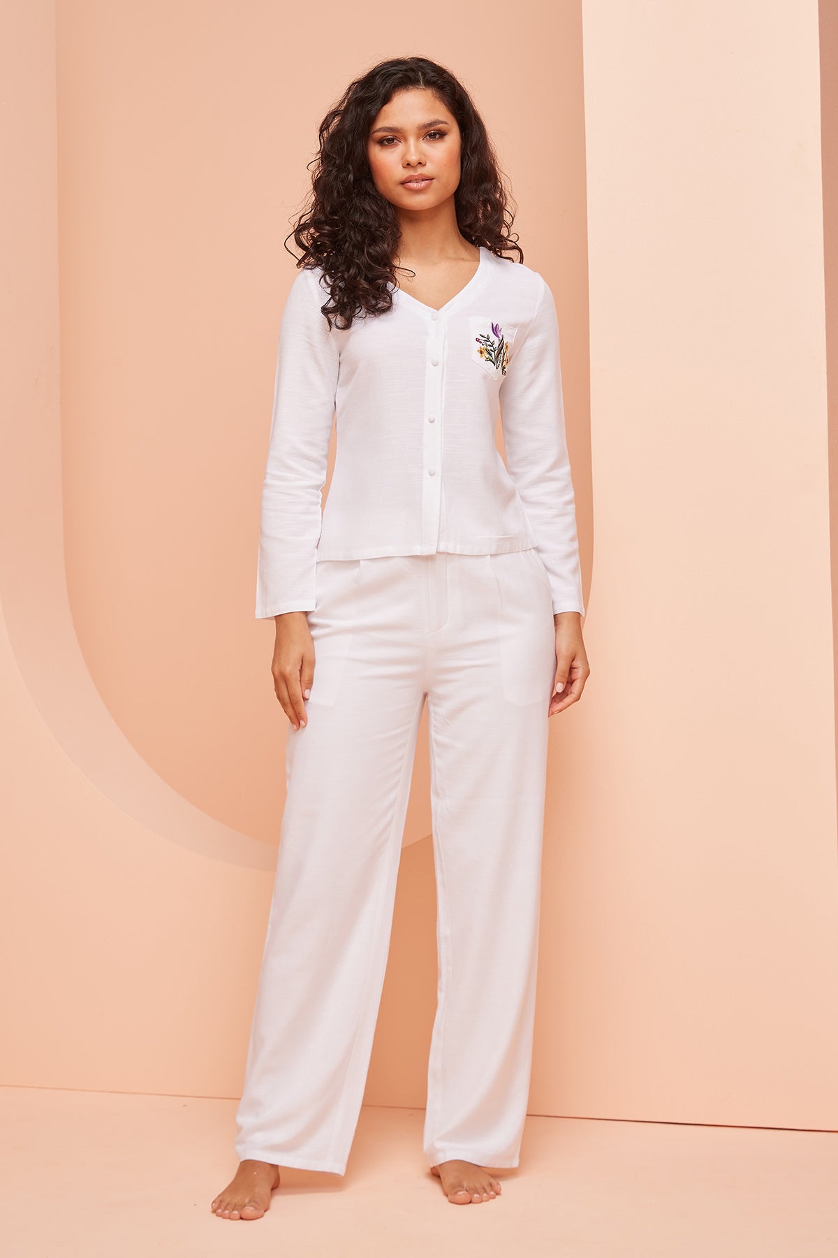 Buy White Relaxed Wide-Leg Pants by Ashita Fernandes for Women online at ScrollnShops