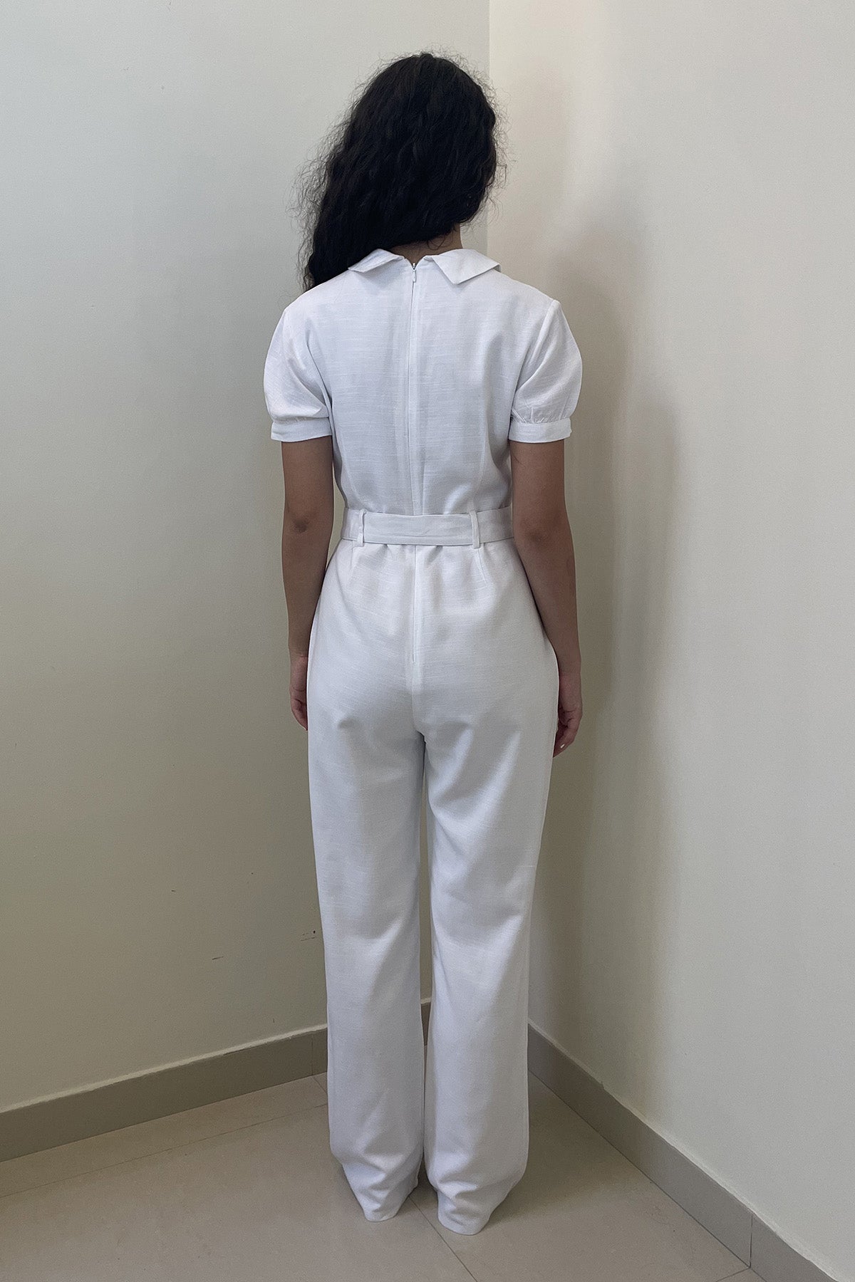 White Rose Embroidered Jumpsuit