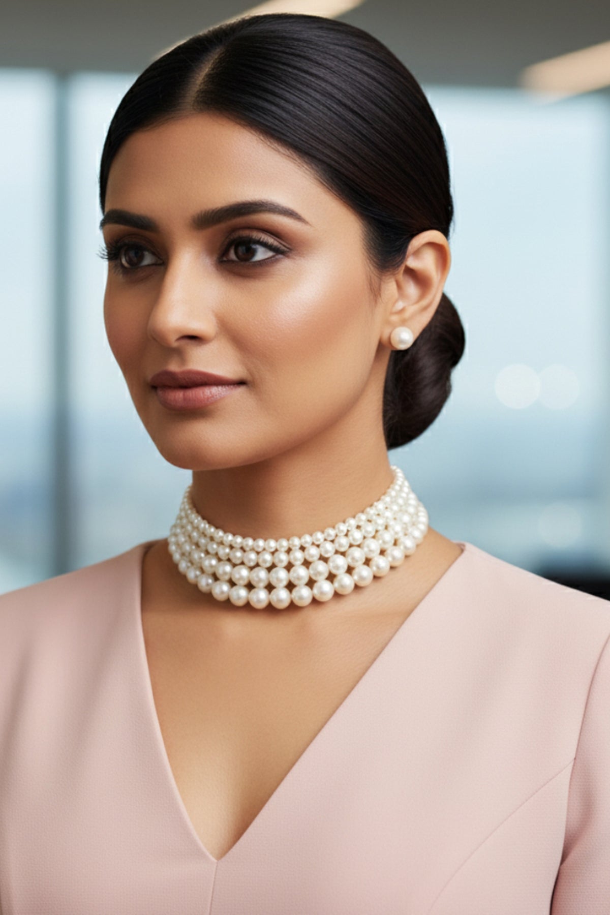 Buy White Round Pearl Choker Set for women by J Pearls online available at scrollnshops