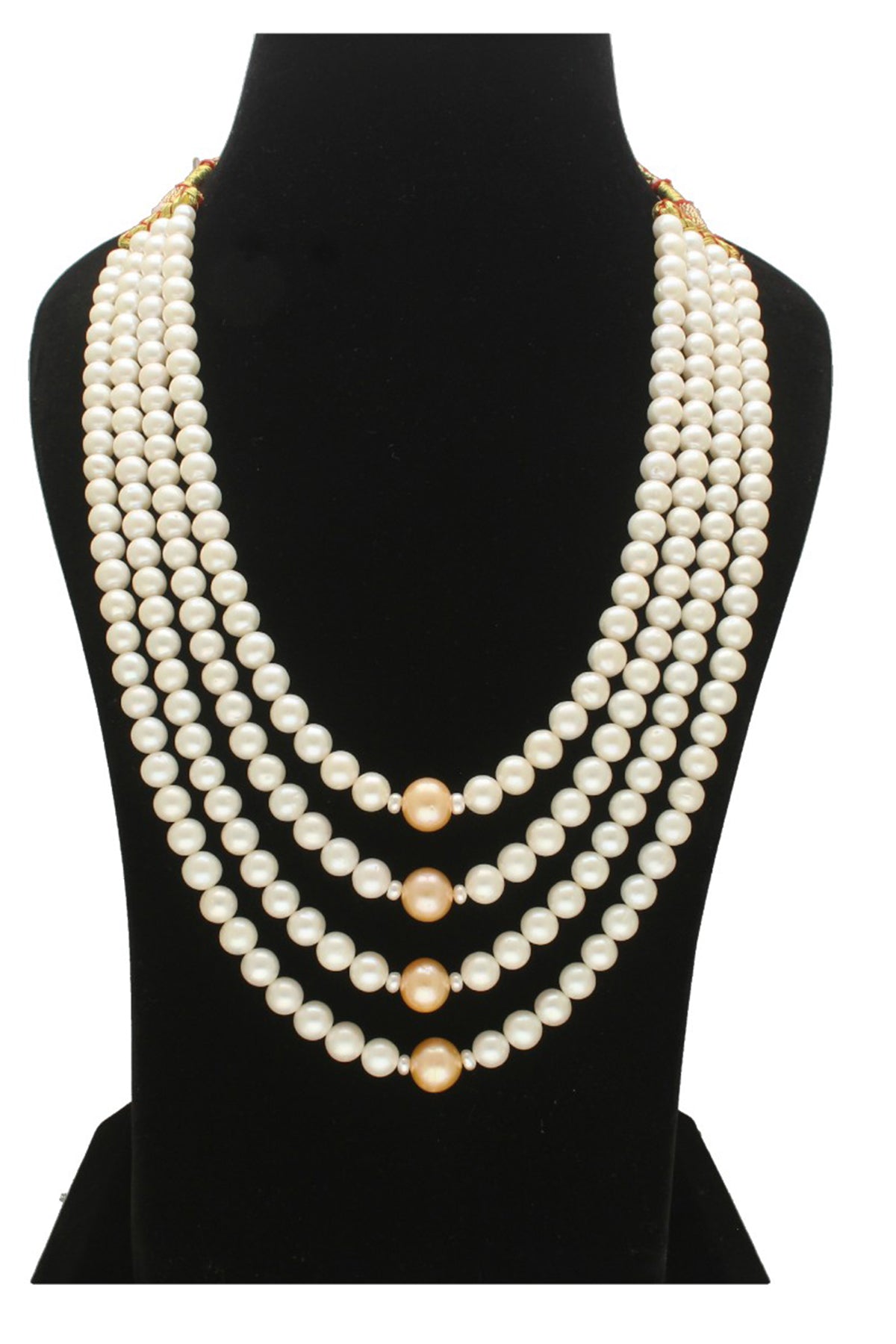 White Round Shaped Necklace Set