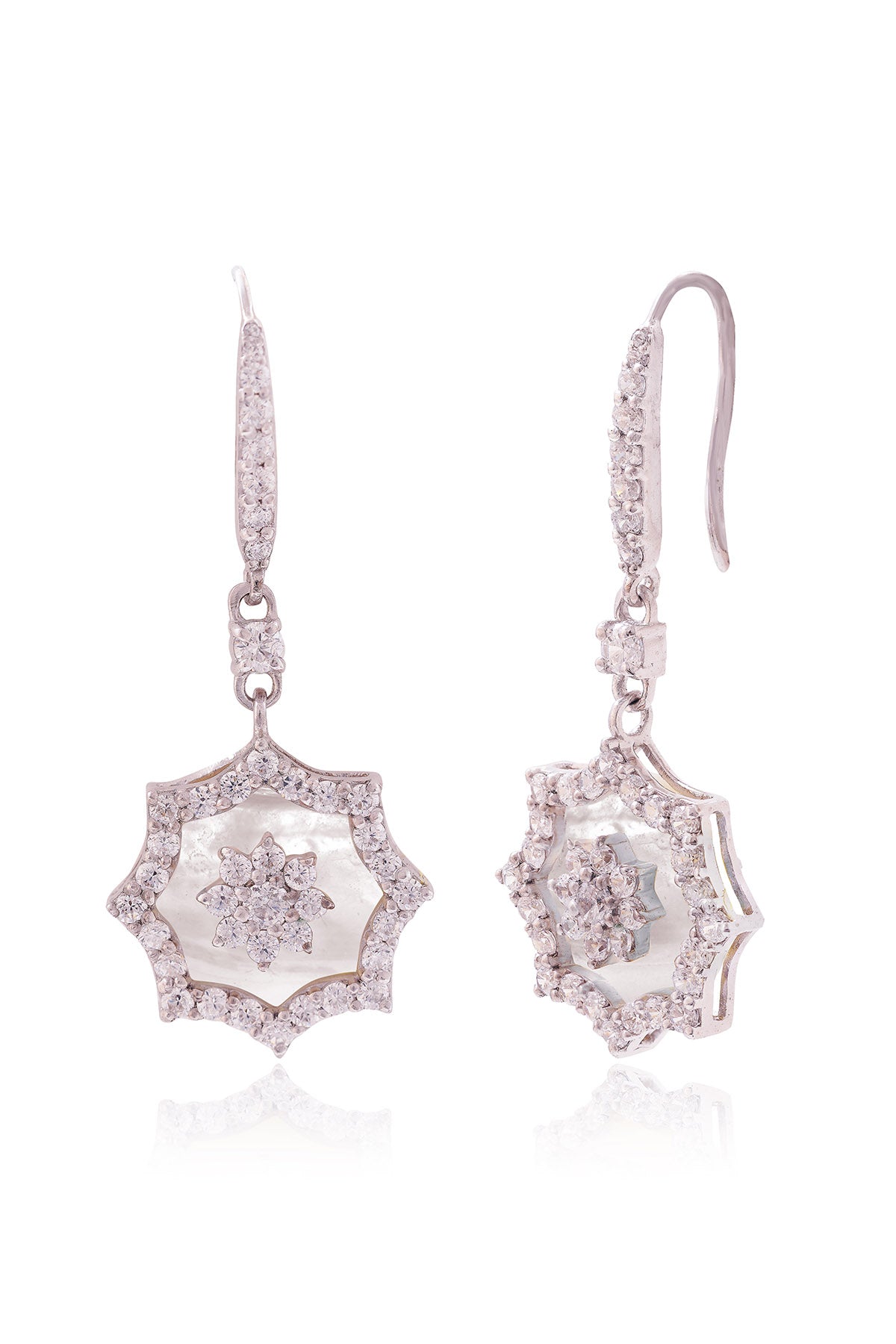 Buy White Serene Octave Danglers by Prata for women online at ScrollnShops