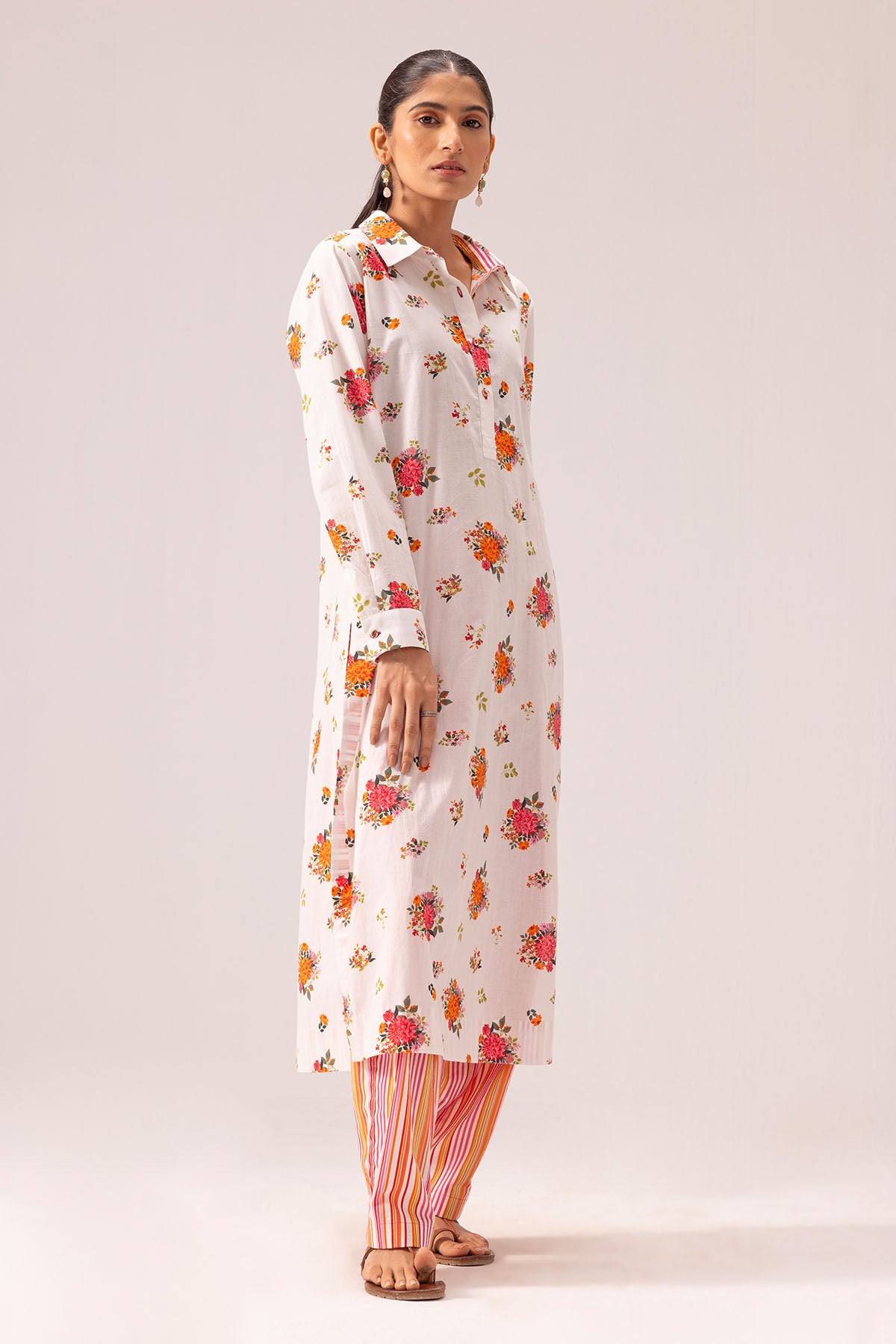 White Shirt Style Kurta & Pants