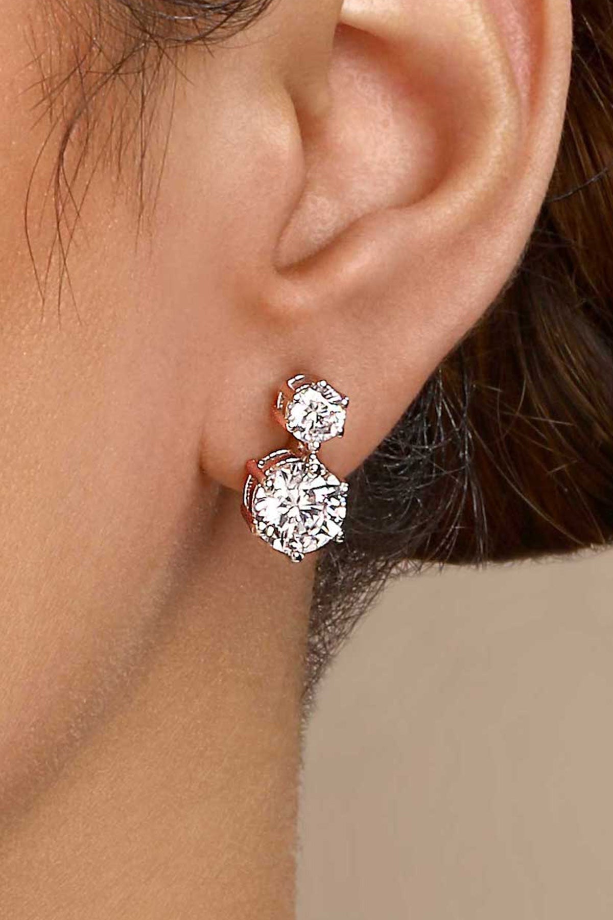 Buy White Solitaire Stud Earrings by Sica for women online at ScrollnShops