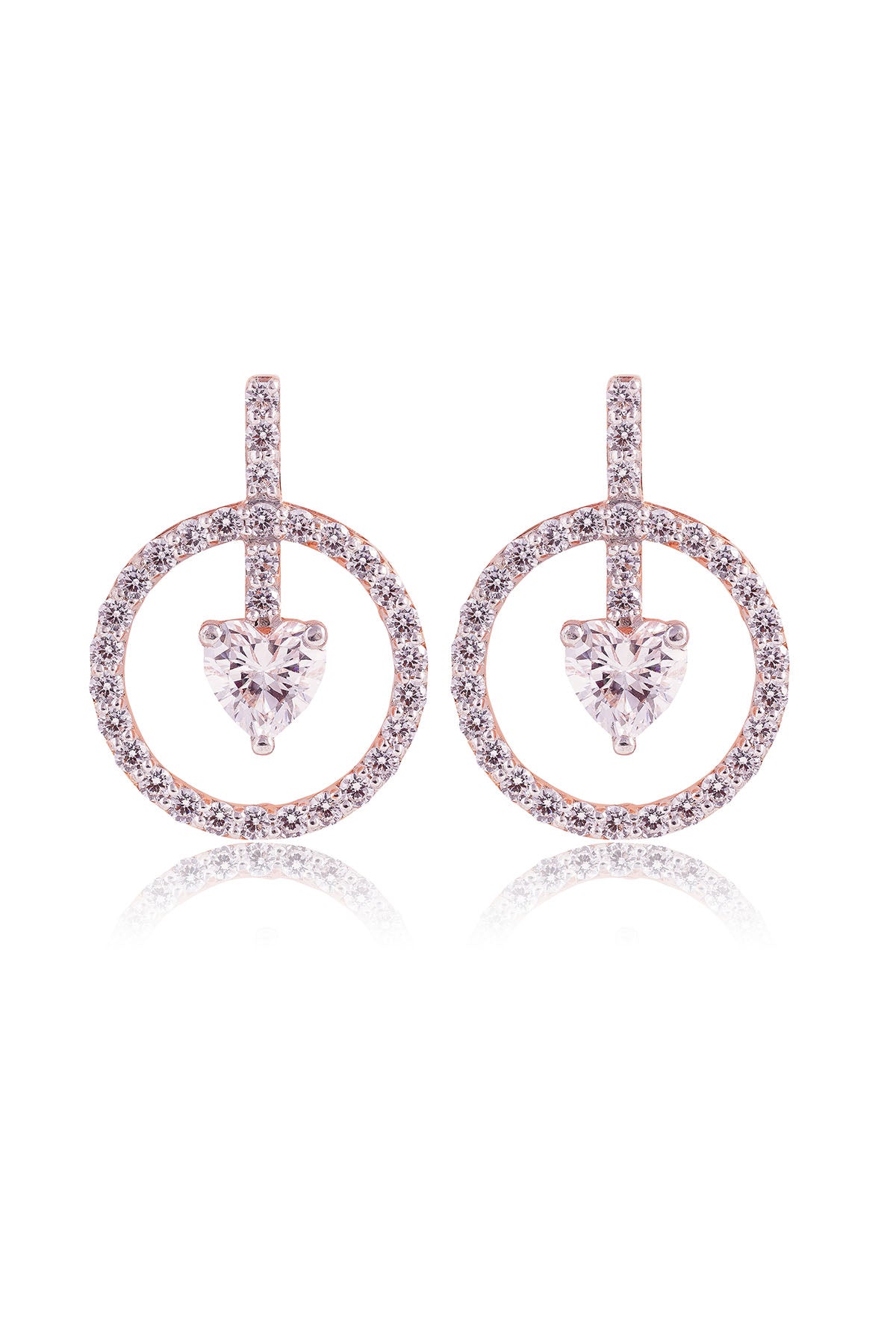 White Stone Embellished Danglers