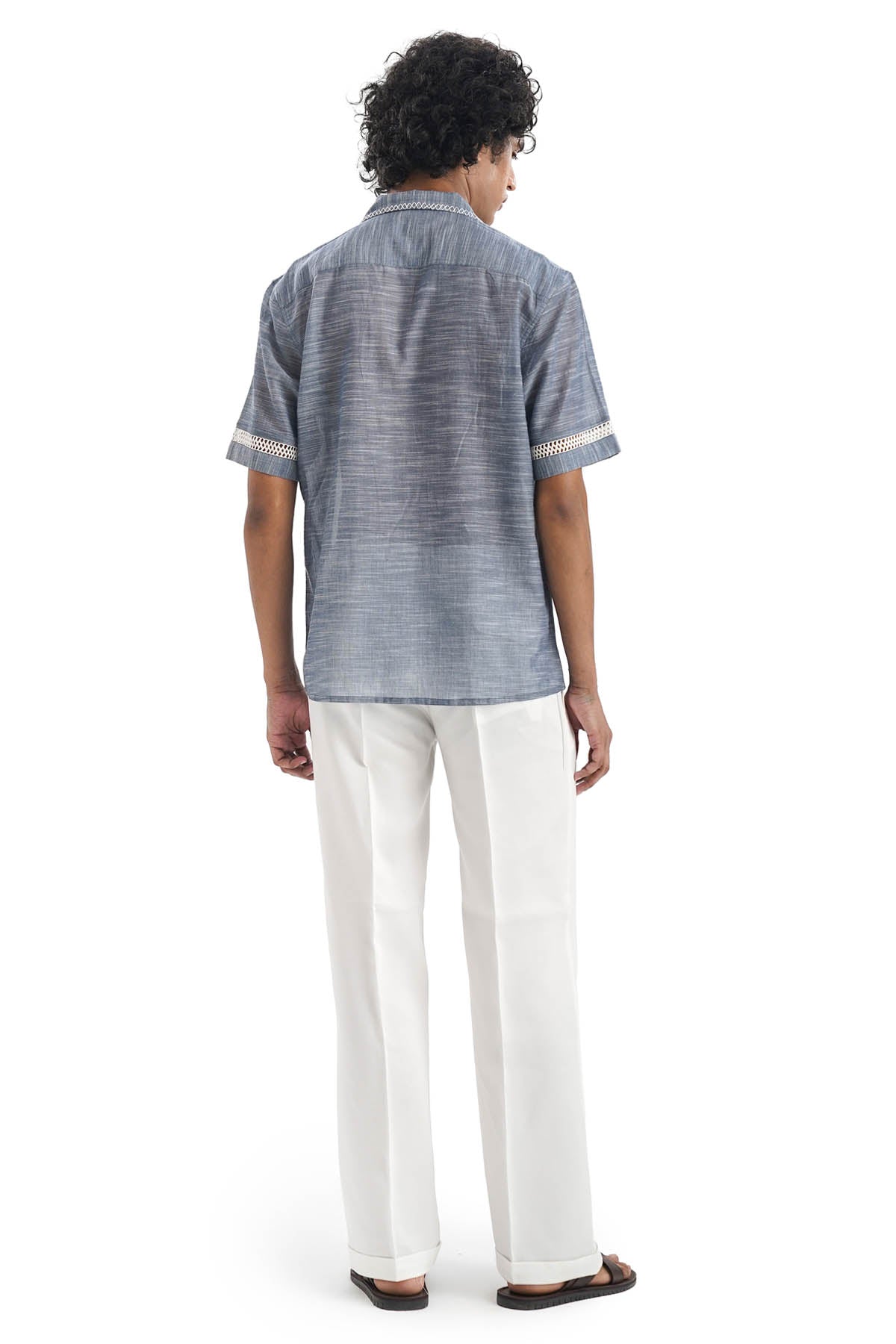 White Tencel Crisp Pleats Pants