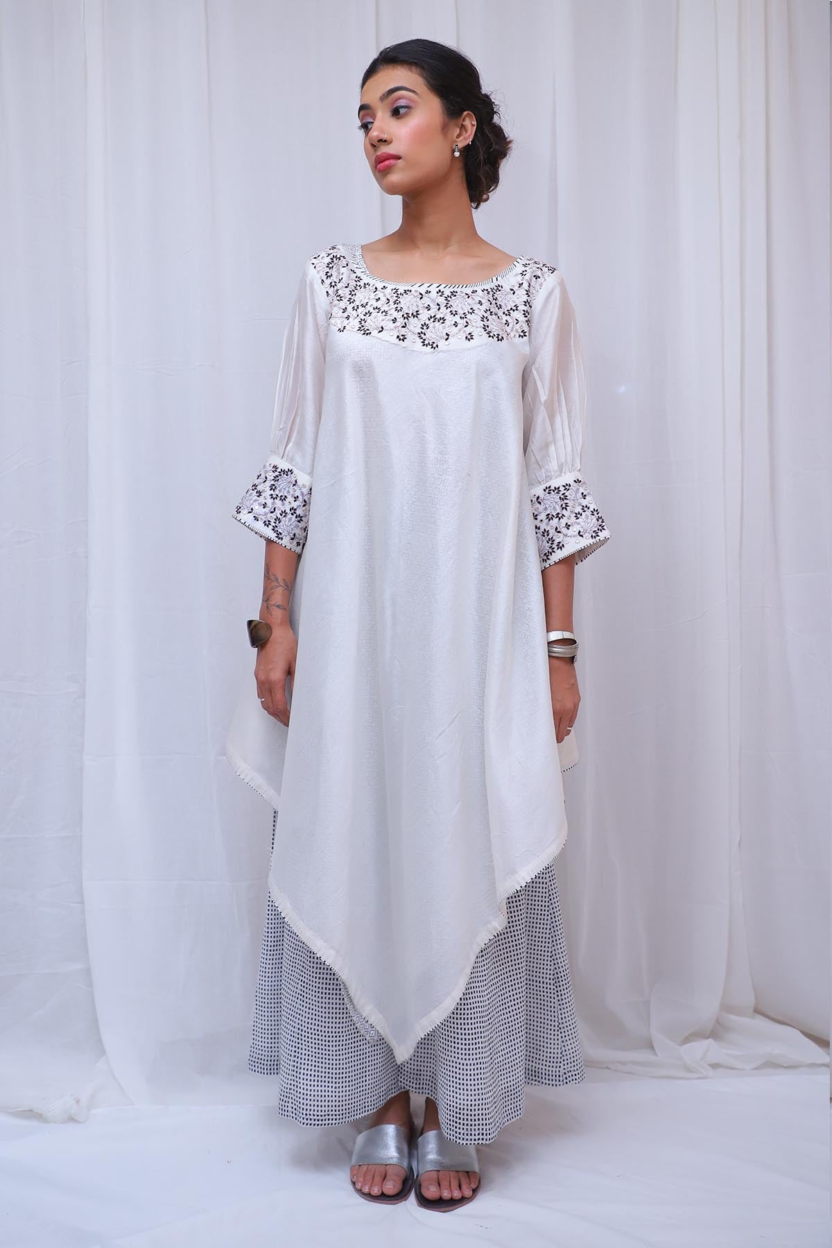 Buy White Thread Work Kurta & Pants by House Of 87 for women online at ScrollnShops