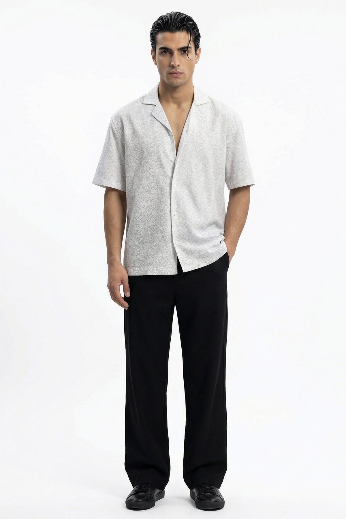 Buy White Viscose Collared Shirt for men by Tezhhomayaa online available at scrollnshops
