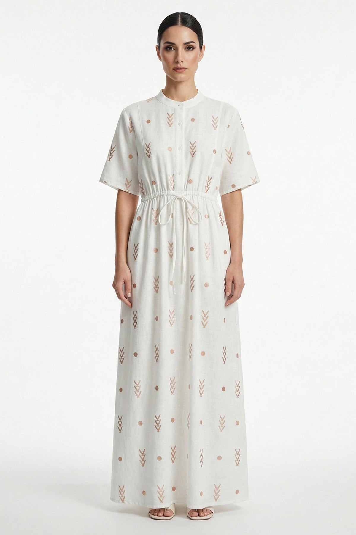Buy White Viscose Waistband Dress for women by Tezhhomayaa online available at scrollnshops