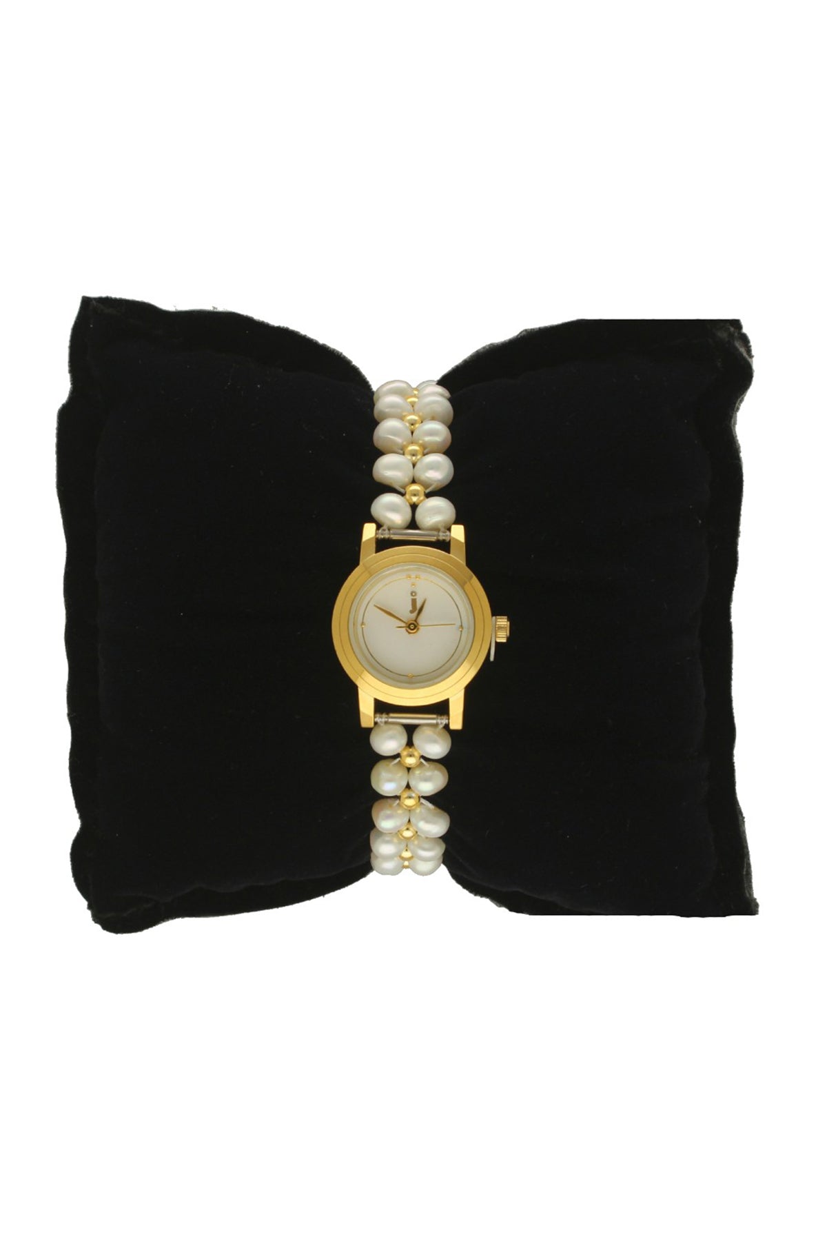 White & Yellow Two Line Watch