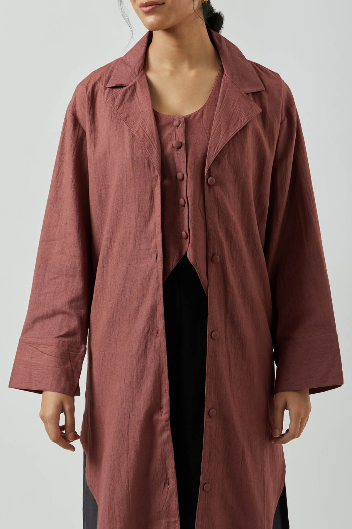 Wine Lace Detailed Jacket